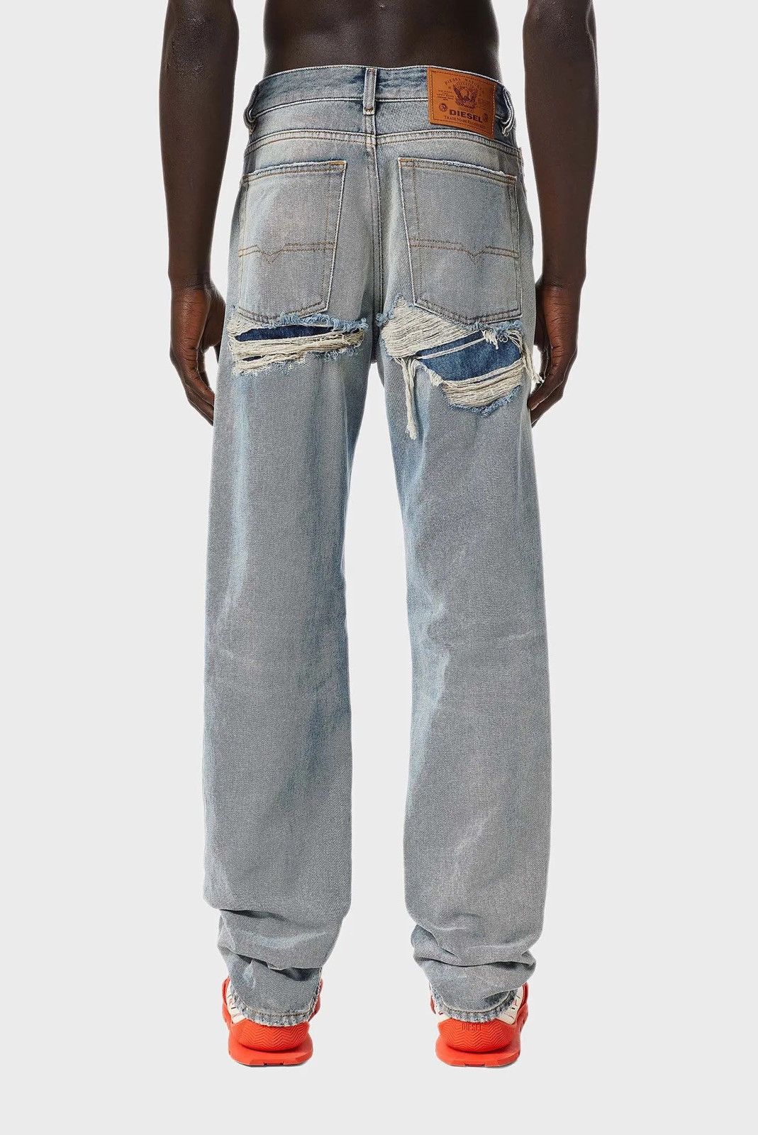 Diesel DIESEL D-Rekiv-Z Washed Distressed Jeans Ripped Denim 09C90 Size US 30 / EU 46 - 6 Thumbnail