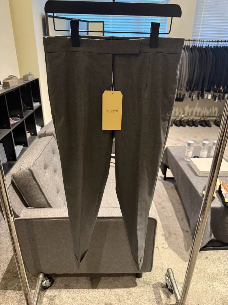 Thom Browne Thom Browne Medium grey slim low waist trousers Size 26" / US 2 / IT 38 - 1 Thumbnail