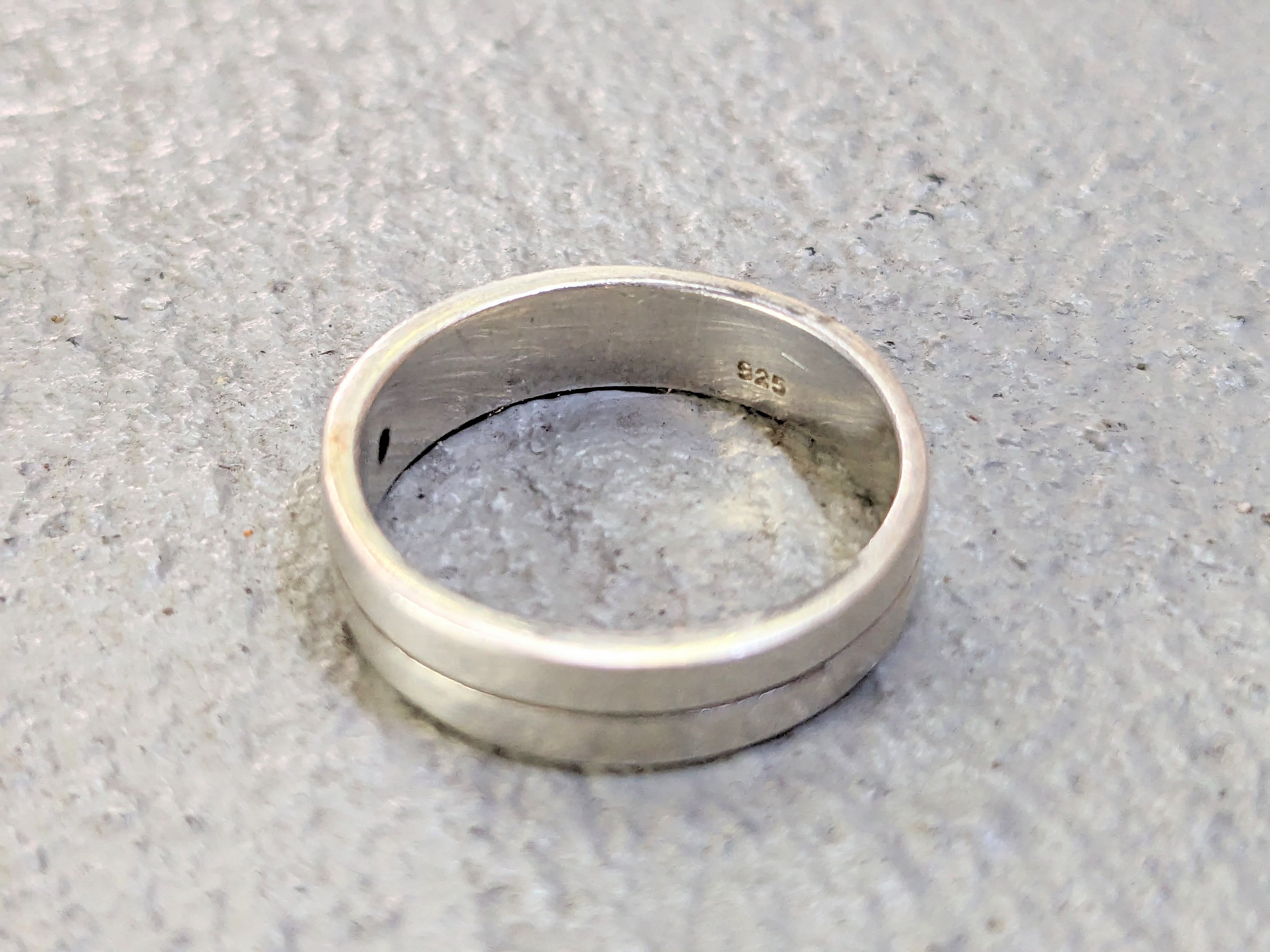 Jewelry Vintage Sterling Silver Ring Orange 8.75 Modern Minimalist Size ONE SIZE - 5 Thumbnail