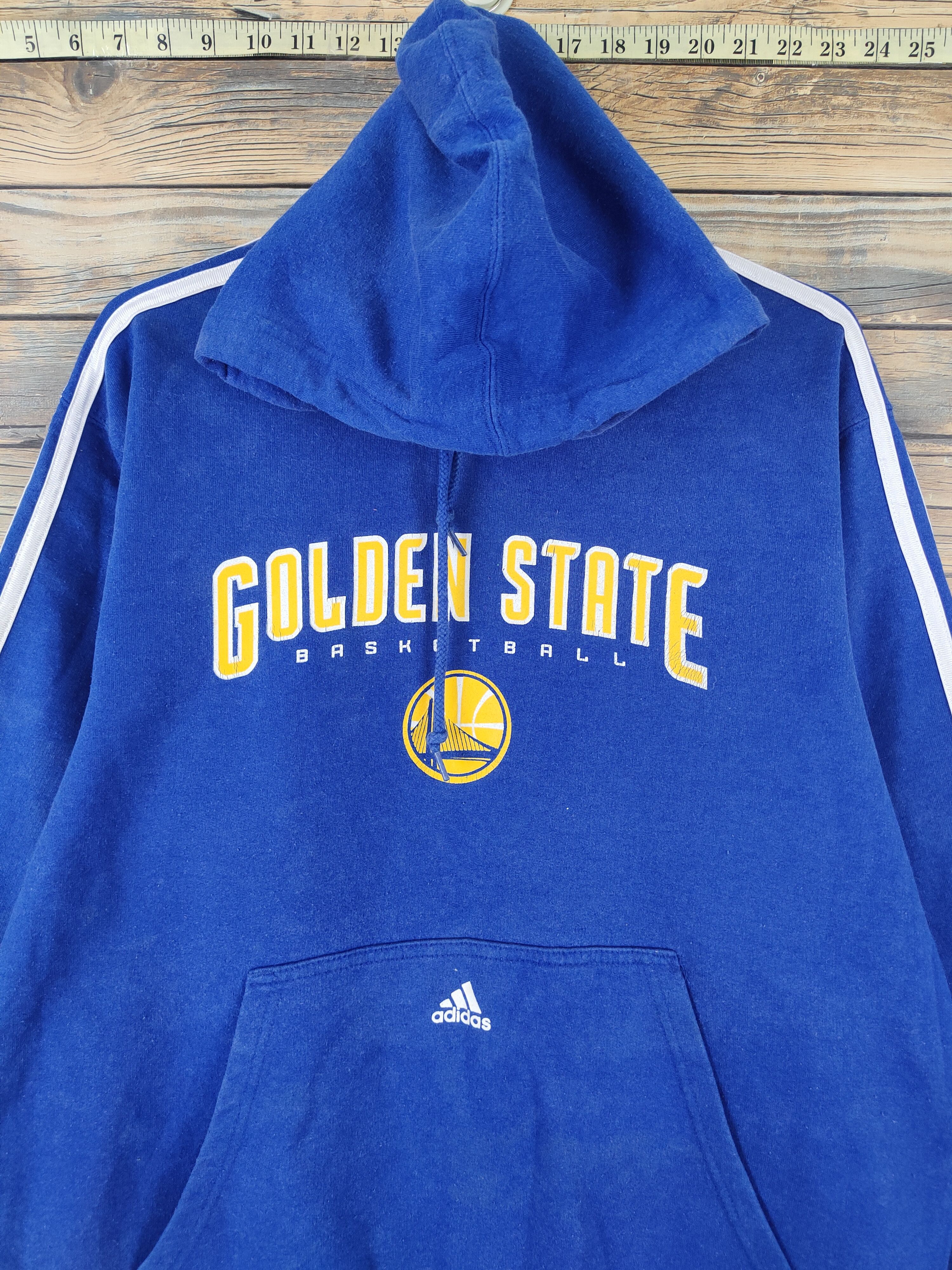 Adidas × NBA Adidas Blue Golden State Hoodie Sweatshirts #W1132 Size US L / EU 52-54 / 3 - 2 Thumbnail