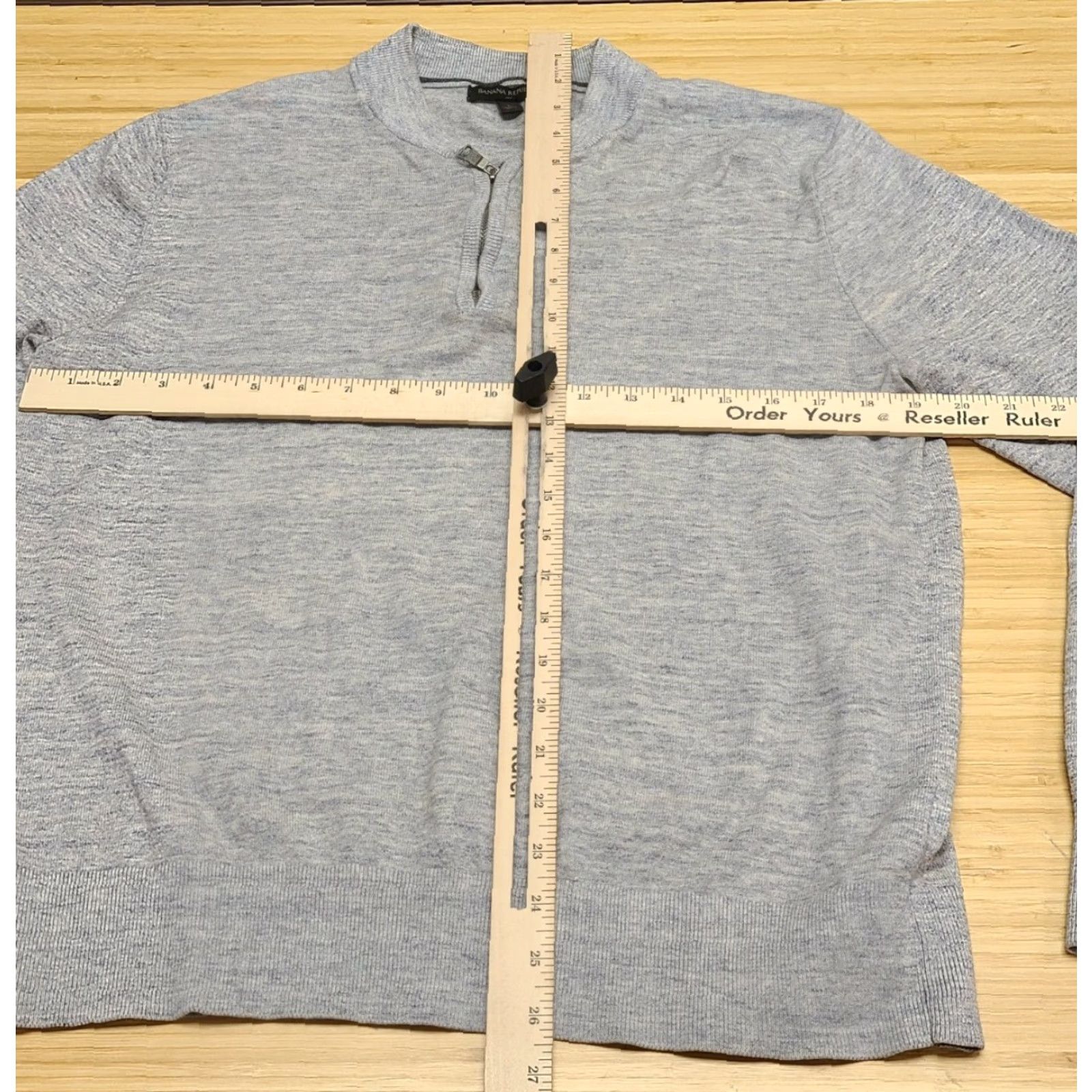 Banana Republic Banana Republic Pullover Shirt Mens Size L Gray 1/4 Zip Long Sleeve Modern Preppy Knit Cotton Regular Size US L / EU 52-54 / 3 - 3 Thumbnail