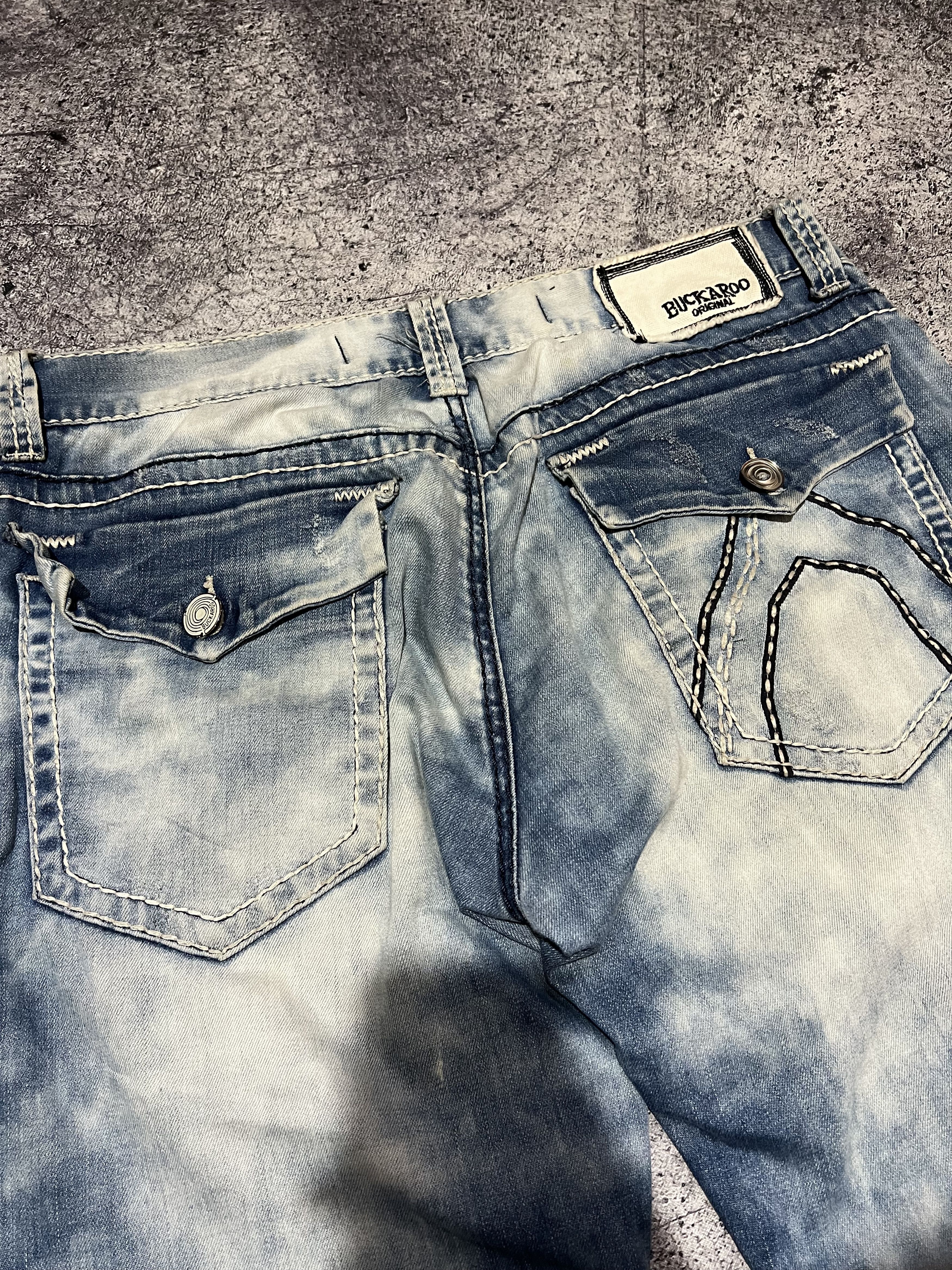 Japanese Brand 2000s Japanese Buckaroo Acid Wash Jeans y2k Lgb Size US 36 / EU 52 - 7 Thumbnail