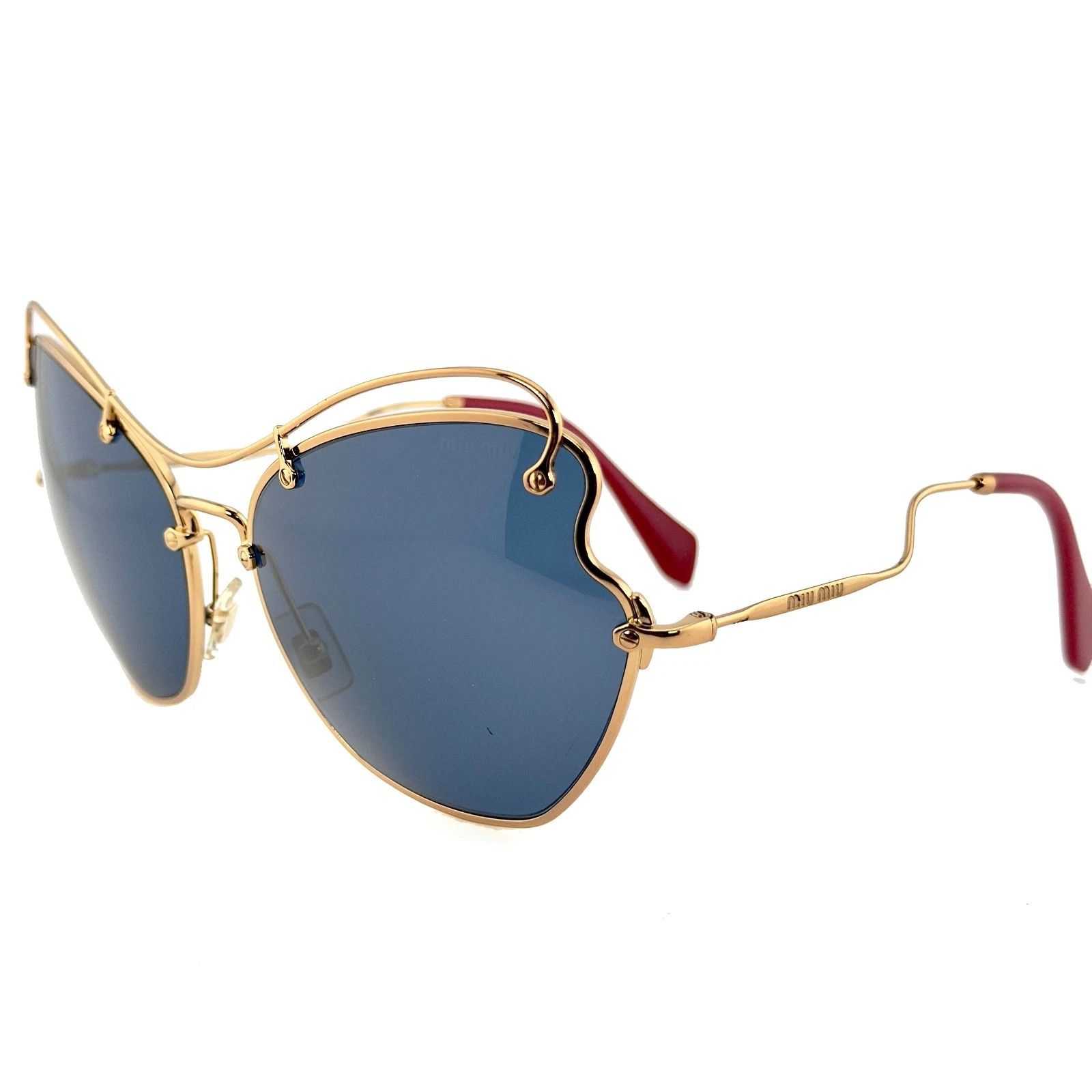 Miu Miu MIU MIU MU56RS SCENIQUE Butterfly 56R Blue Red Sunglasses Size ONE SIZE - 8 Thumbnail