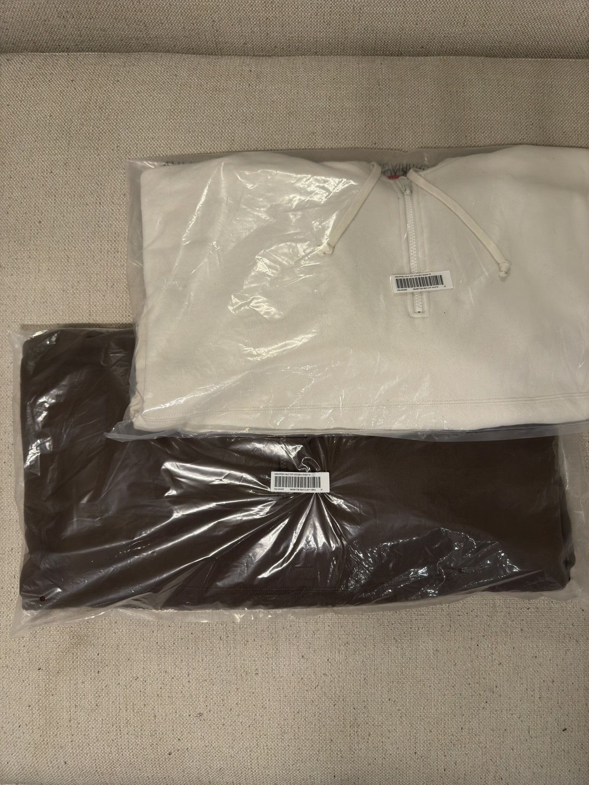 Supreme Supreme® Wrapped Half Zip Hooded Sweatshirt (White) Size US M / EU 48-50 / 2 - 9 Thumbnail