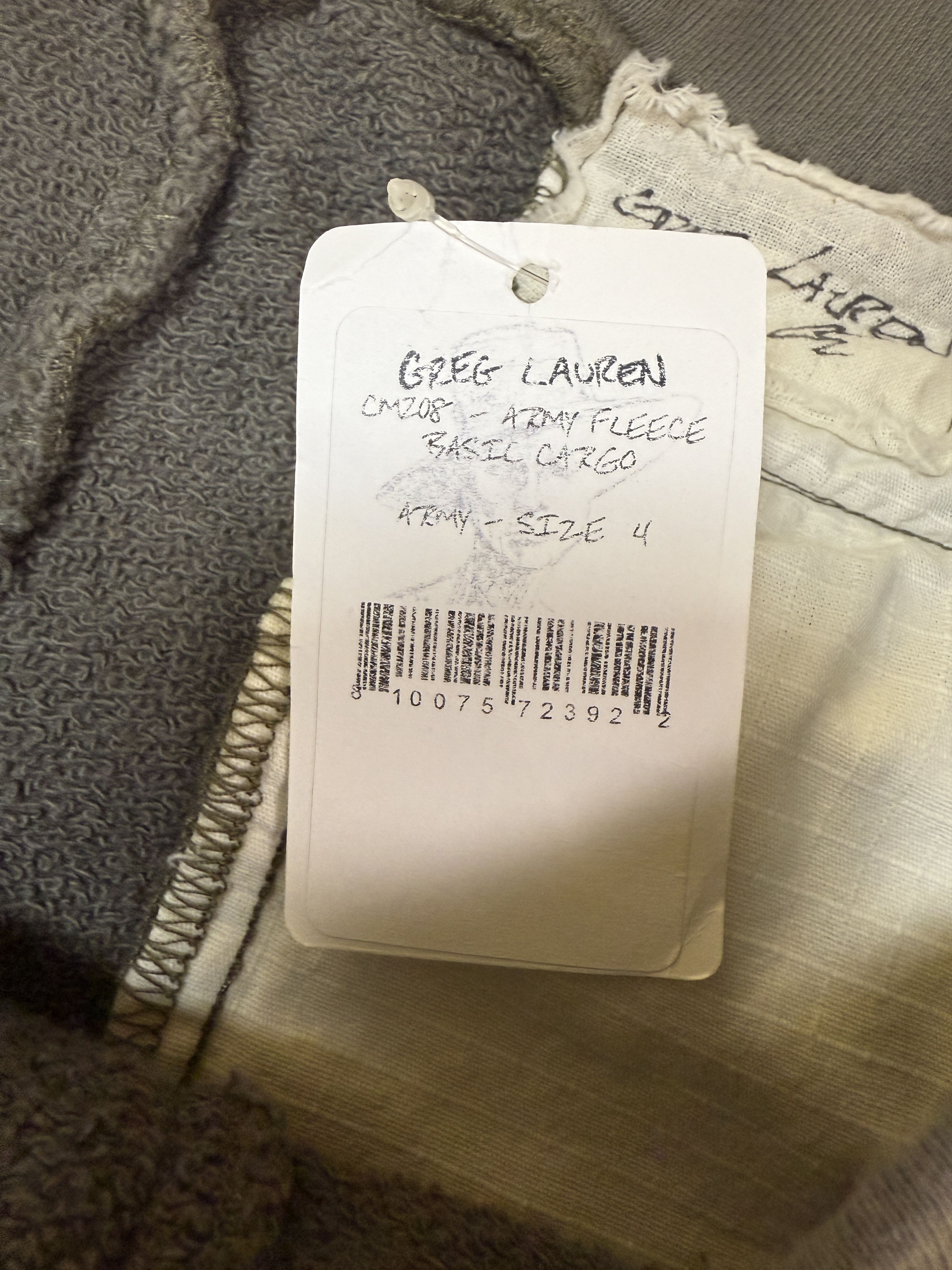 Greg Lauren Greg Lauren Army Fleece Basic Cargo Pants Size US 36 / EU 52 - 7 Thumbnail