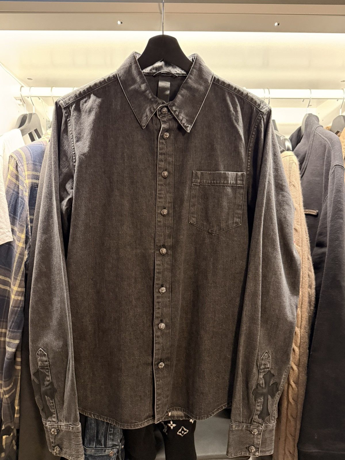 Chrome Hearts Chrome Hearts Fleur Button Shirt | Grailed