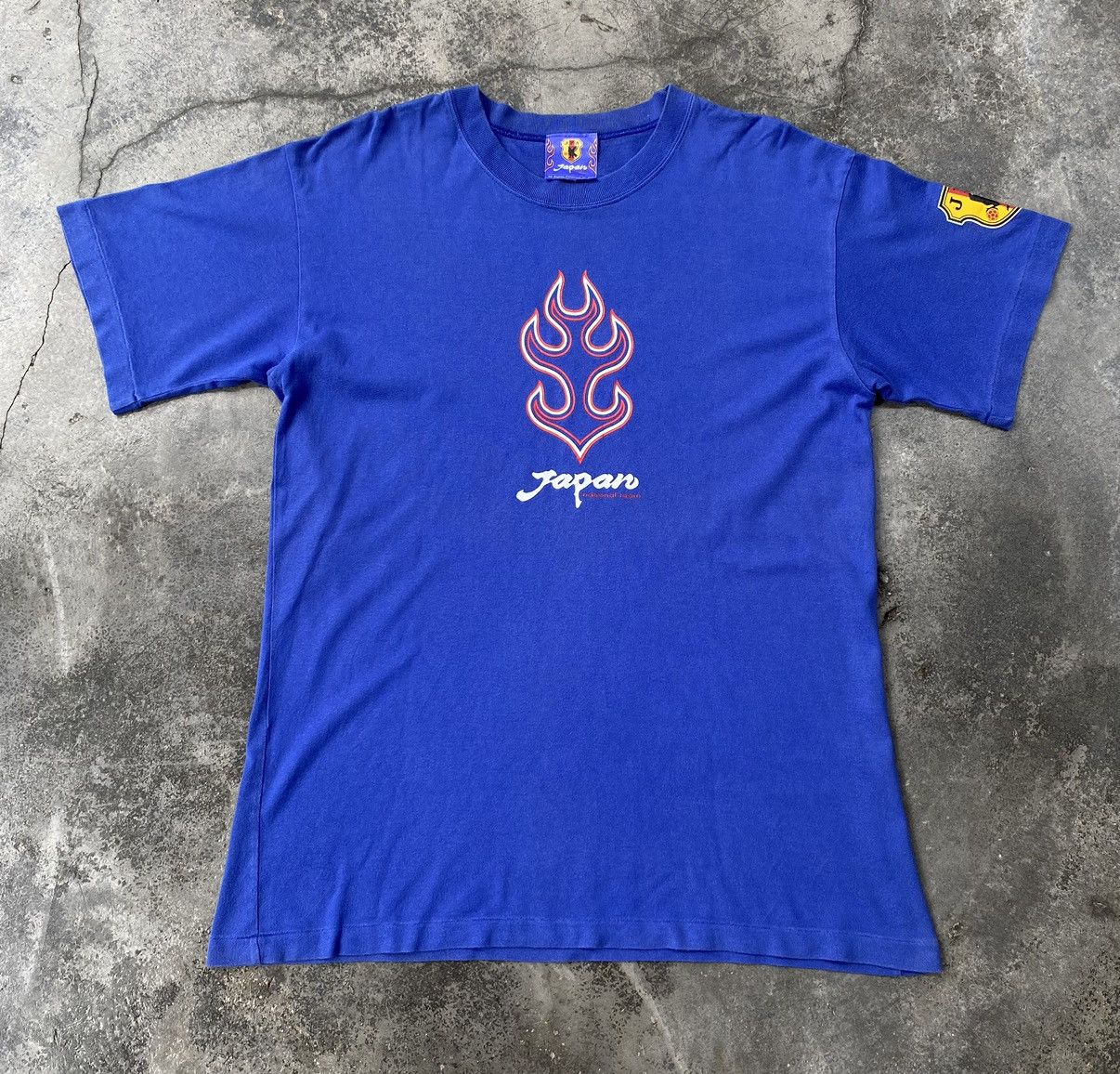 Vintage Rare🔥Vintage 90s Japan Football Fire Flame Center Logo Tees Size US L / EU 52-54 / 3 - 1 Thumbnail