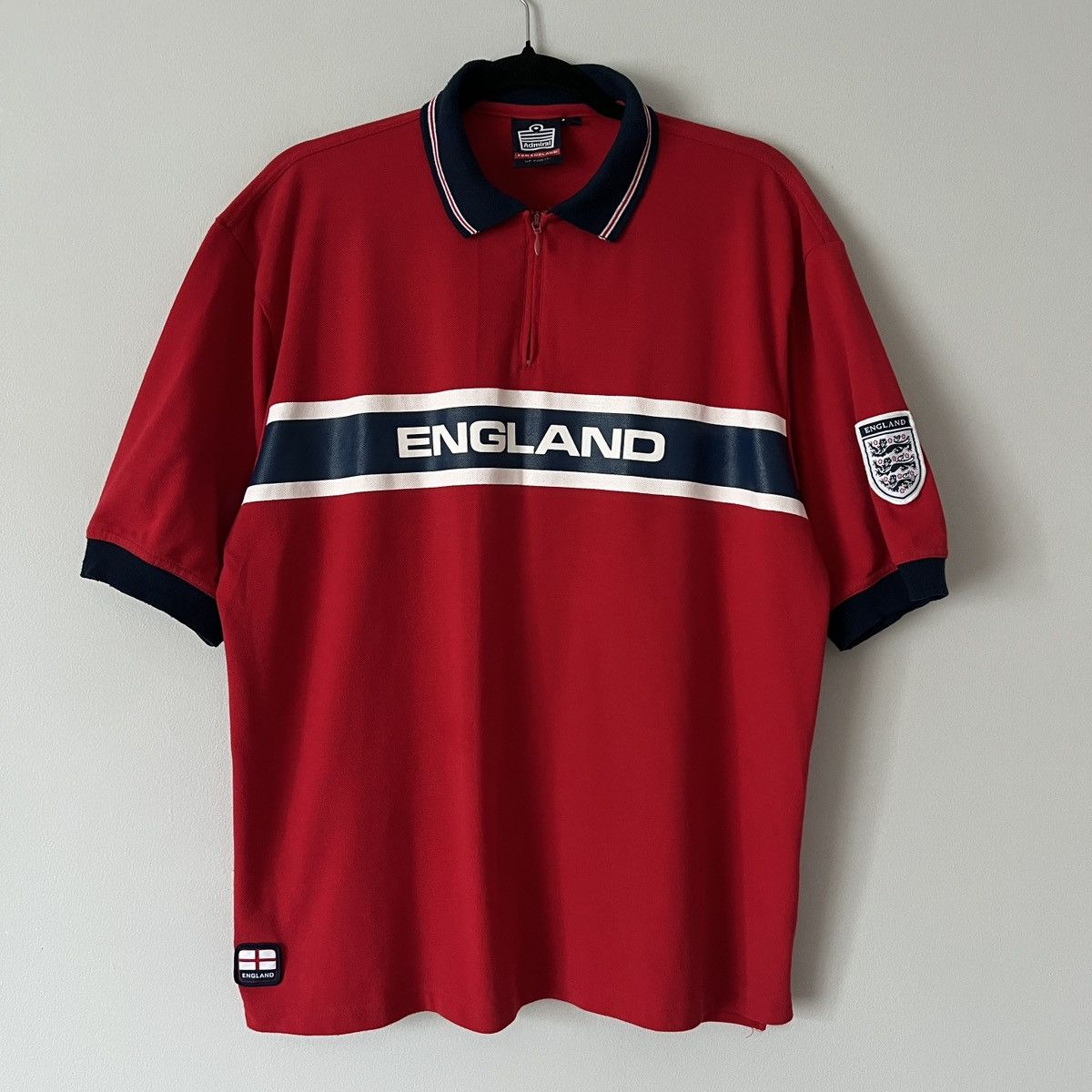 Vintage Vintage 90s Admiral England Polo Shirt Jersey Football Size US L / EU 52-54 / 3 - 2 Thumbnail