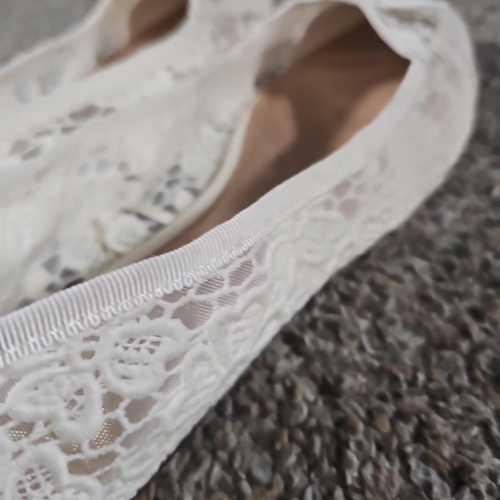 Other Time And Tru Sz 9 White Slip On Lace Loafer Shoes Size US 9 / IT 39 - 6 Thumbnail