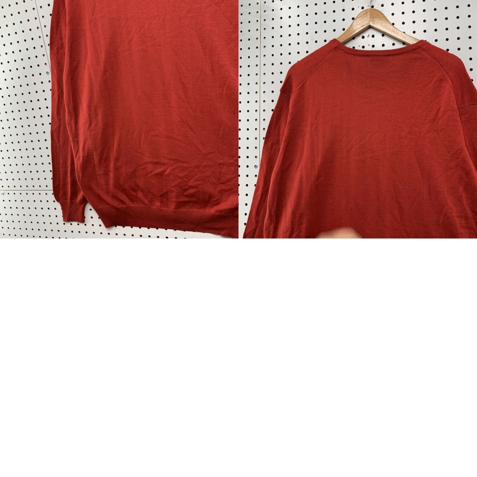Lorenzo Uomo Renzo Uomo Merino Wool Sweater Mens 3XL Orange Pullover Long Sleeve NWT Vintage Size US XXL / EU 58 / 5 - 9 Thumbnail