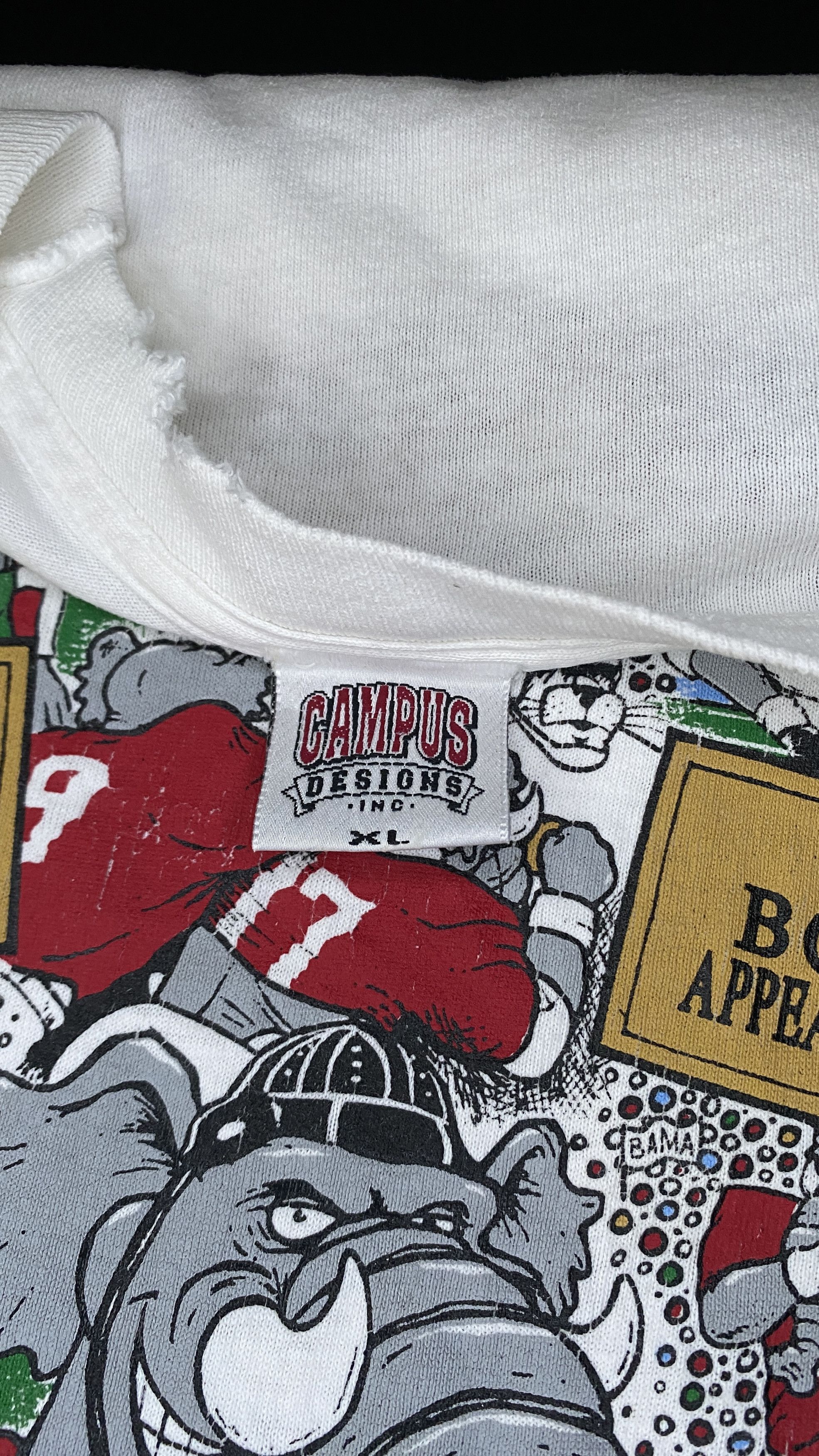 Vintage 1992 Alabama Crimson Tide Century of Champions Vintage Tee Size US XL / EU 56 / 4 - 4 Thumbnail