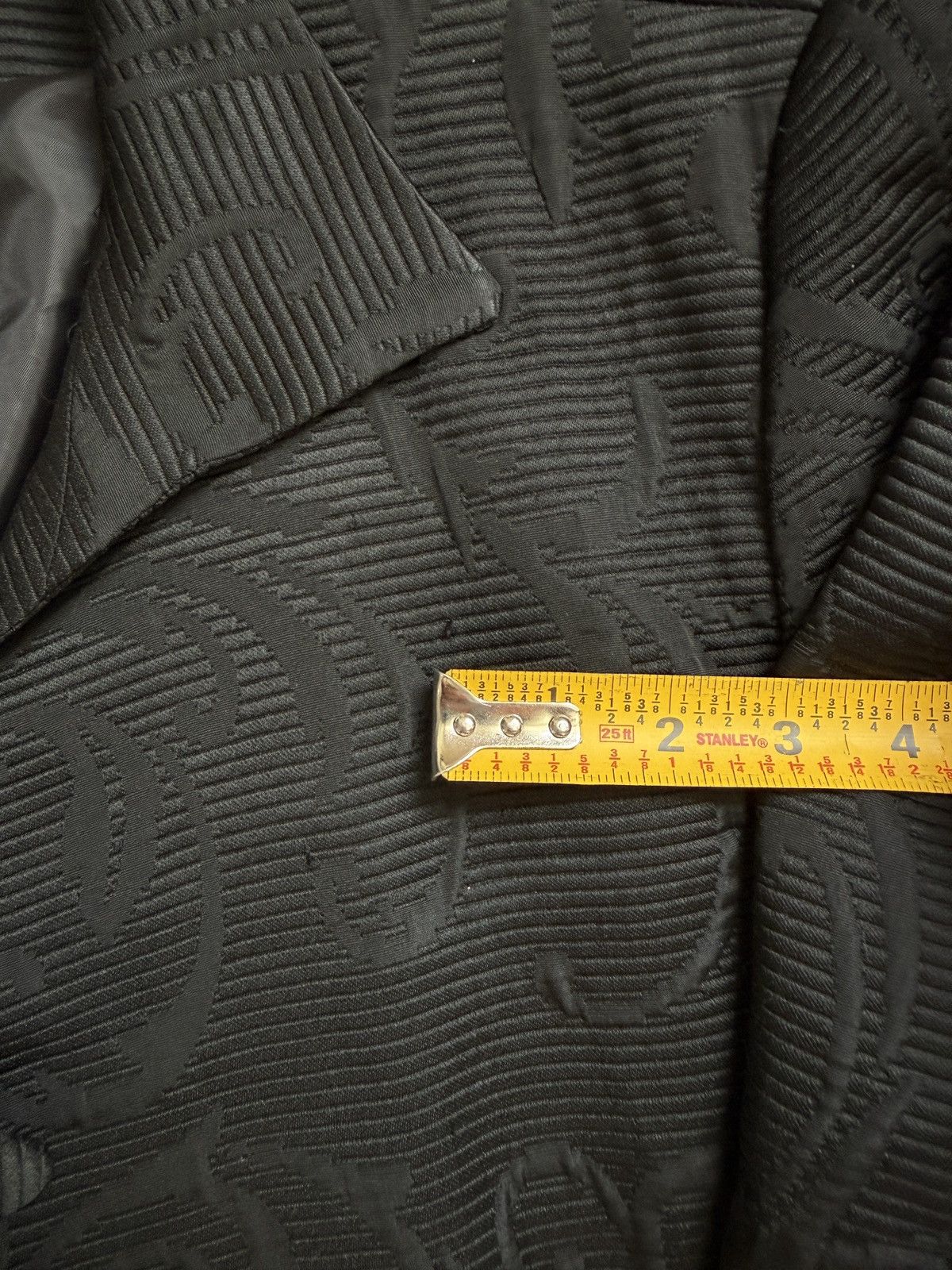 Christian Dior Monsieur Christian Dior Vintage Floral Textured Black Blazer 🔥 Size 42S - 5 Thumbnail