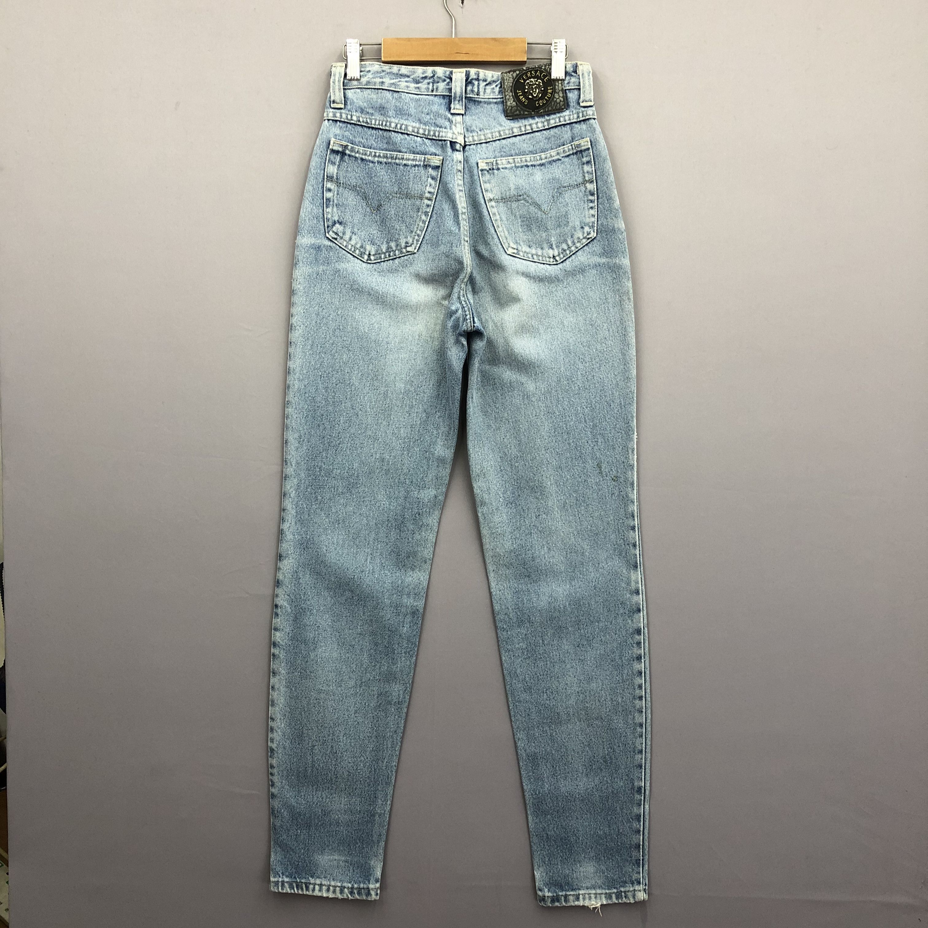 Versace Vintage 90s Versace Jeans Versace Medusa Light Wash Denim Size 26" / US 2 / IT 38 - 2 Thumbnail