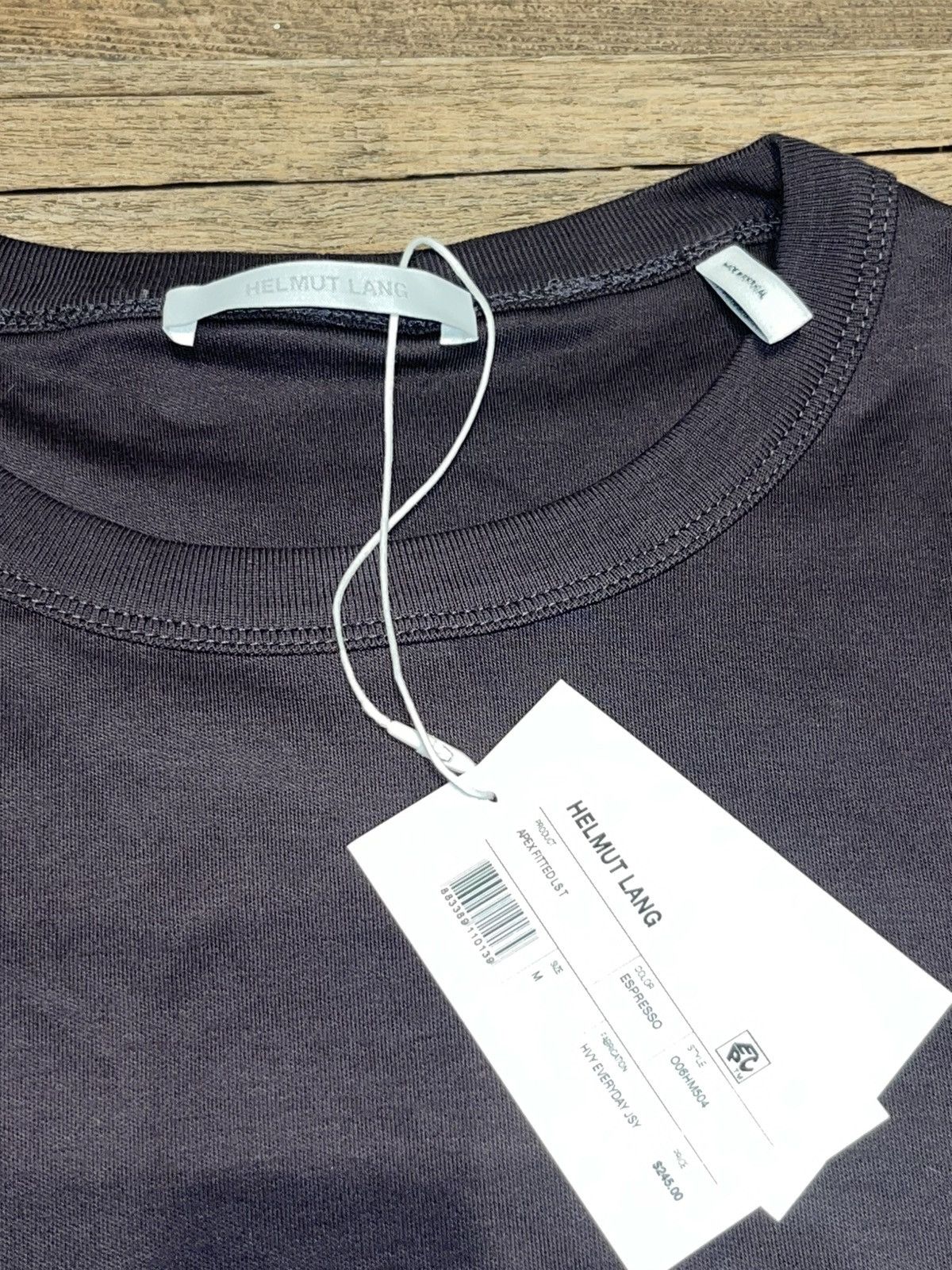 Helmut Lang Helmut Lang Apex Fitted Espresso Long Sleeve Tee Size US M / EU 48-50 / 2 - 6 Thumbnail