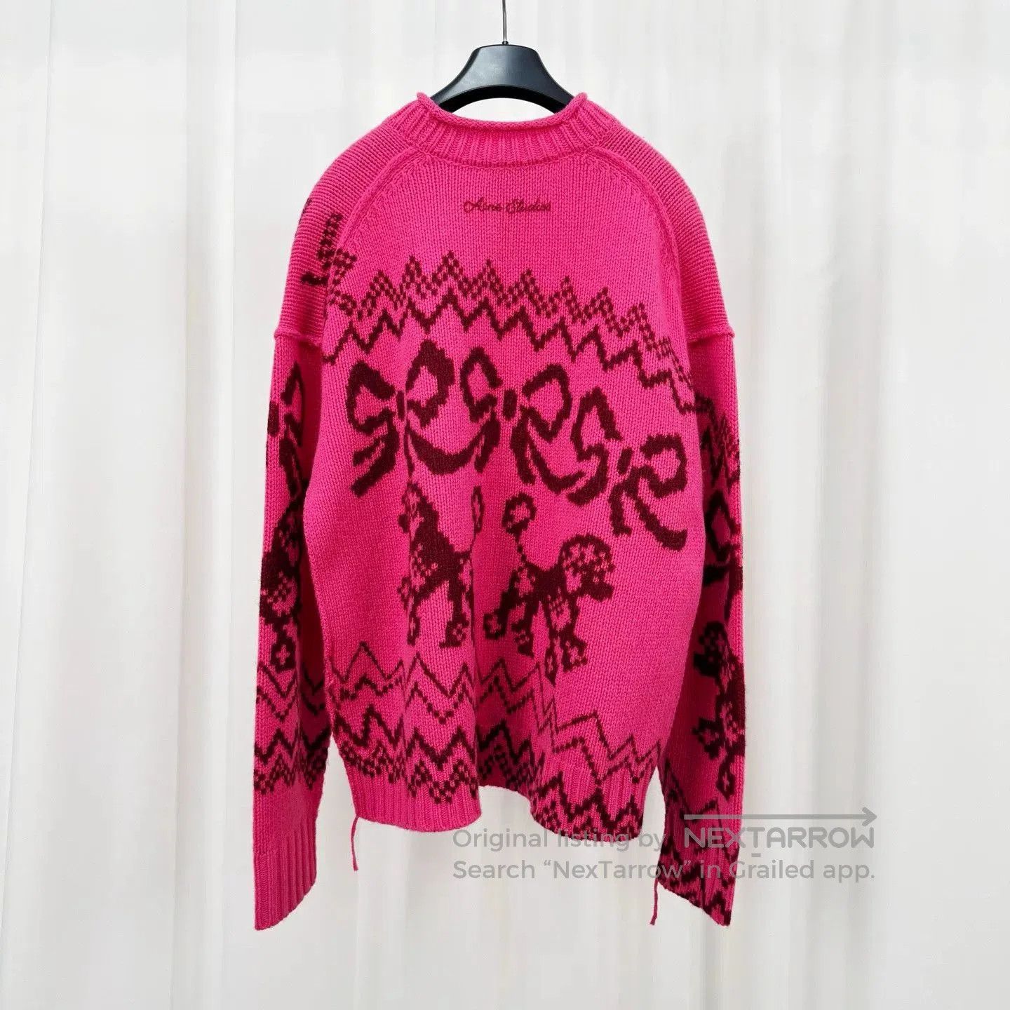 Acne Studios Acne Studios Pink Knitted Sweater with Embroidery. Size S / US 4 / IT 40 - 2 Thumbnail