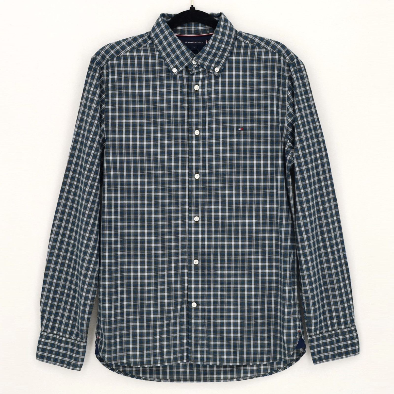 Tommy Hilfiger Tommy Hilfiger Men's Green Regular-Fit Button Shirt Size S Size US S / EU 44-46 / 1 - 2 Thumbnail