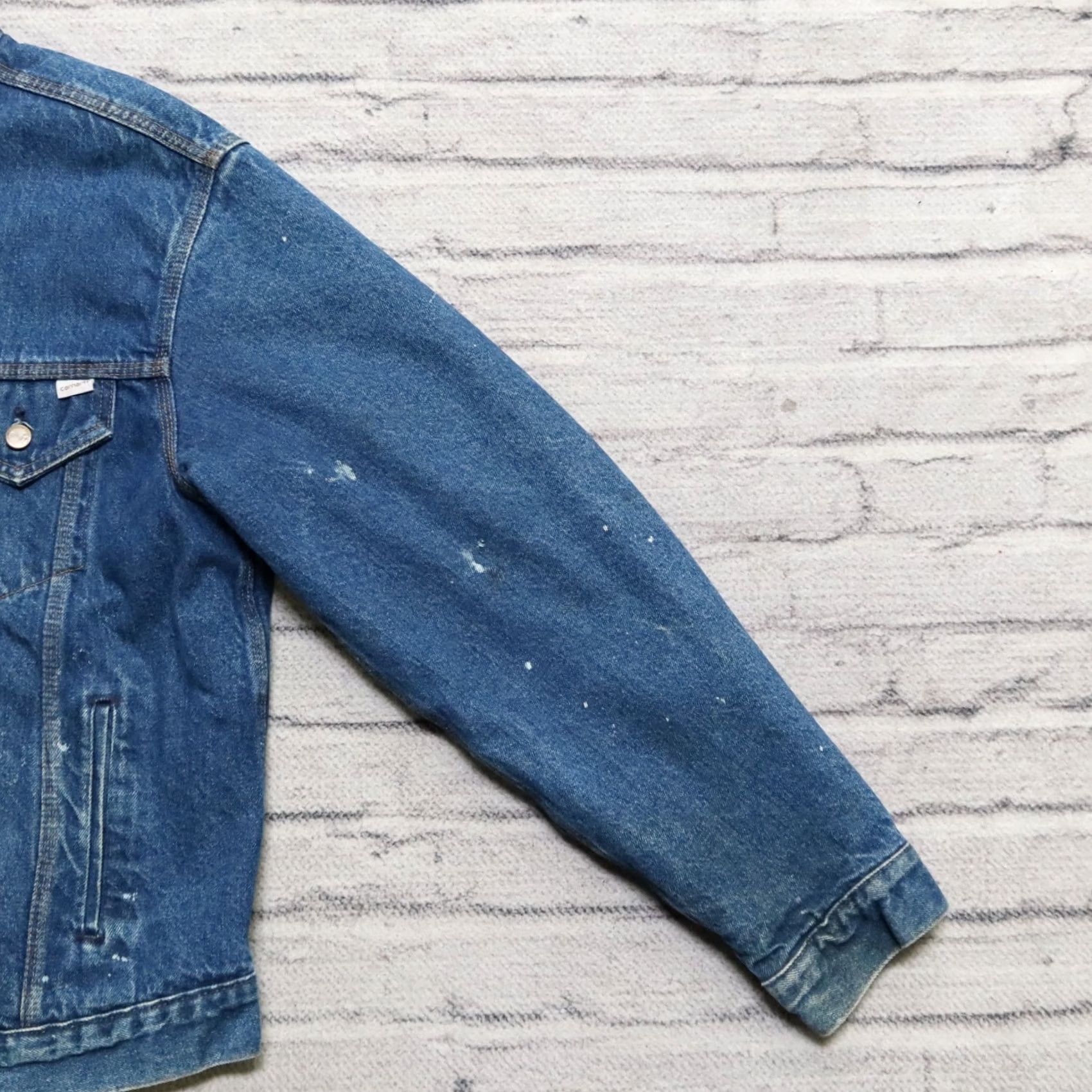 Carhartt Vintage Carhartt Denim Trucker Jacket Medium Wash 44 Mens Size 44 WIP Size US 44 / EU 60 - 5 Thumbnail