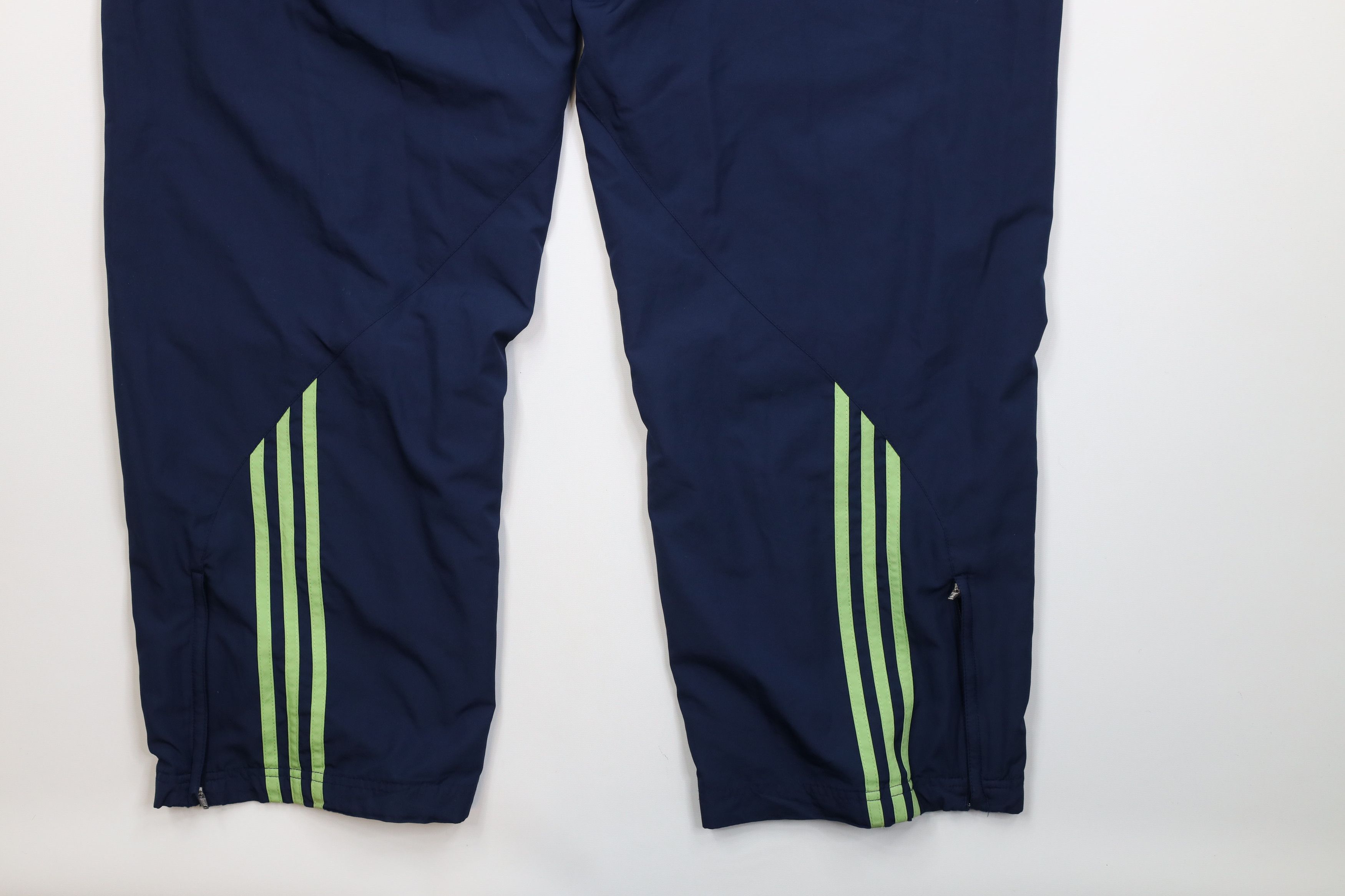 Adidas Vintage 90s Y2K Adidas Lined Wide Leg Windbreaker Pants Size 36" / US 14 / IT 50 - 13 Thumbnail