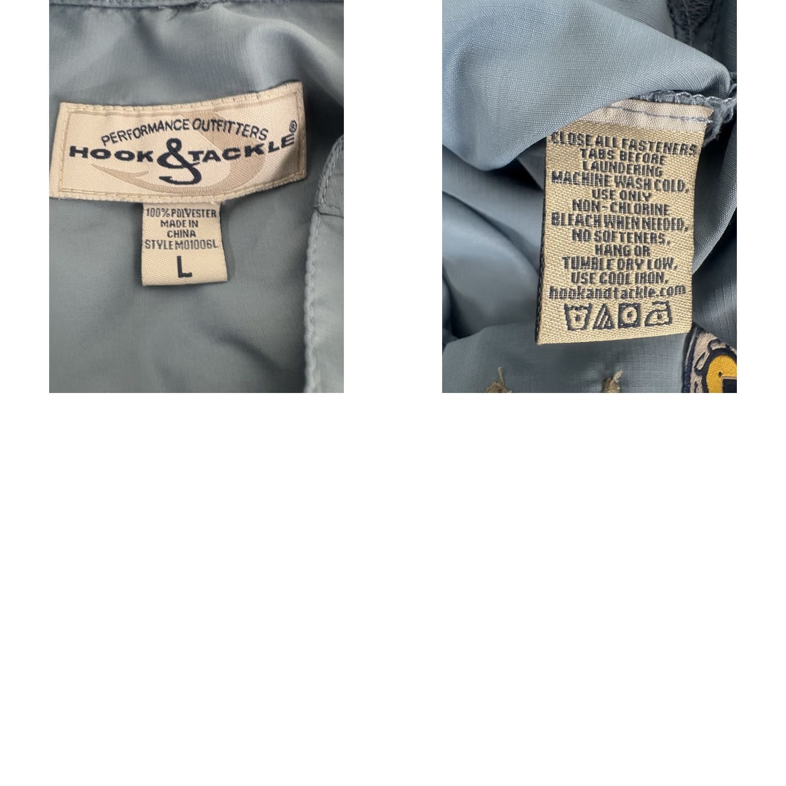Vintage Hook & Tackle Fisherman’s Shirt Men’s Blue L Button-Up Pockets Breathable All Seasons Easy Care Lightweight Rayon Polyester Button-Up Shirt Size US L / EU 52-54 / 3 - 8 Thumbnail