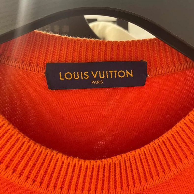 Louis Vuitton LOUIS VUITTON Orange paper clip embroidered logo knit short Size US L / EU 52-54 / 3 - 3 Thumbnail