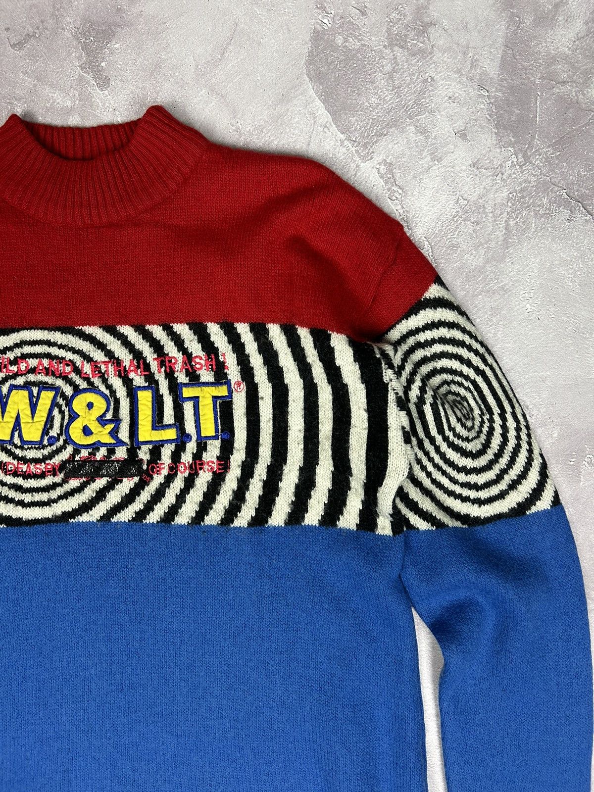 Walter Van Beirendonck W&LT Walter Van Beirendonck Big Logo Multicolor Sweater RARE Size US M / EU 48-50 / 2 - 3 Thumbnail