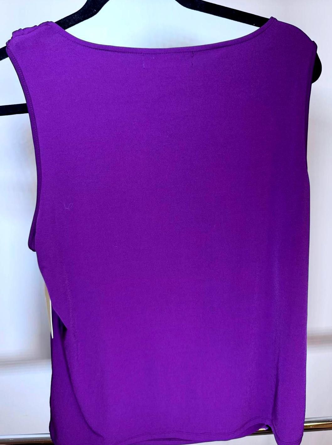 Michael Kors Michael Kors Stylish Draped Top - XL, Imperial Purple Size XL / US 12-14 / IT 48-50 - 2 Thumbnail