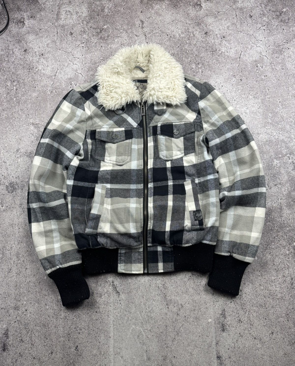 Fox Racing 00’S FOX RACING FUR Y2K BOMBER JACKET JAPANESE LGB STYLE Size S / US 4 / IT 40 - 1 Thumbnail