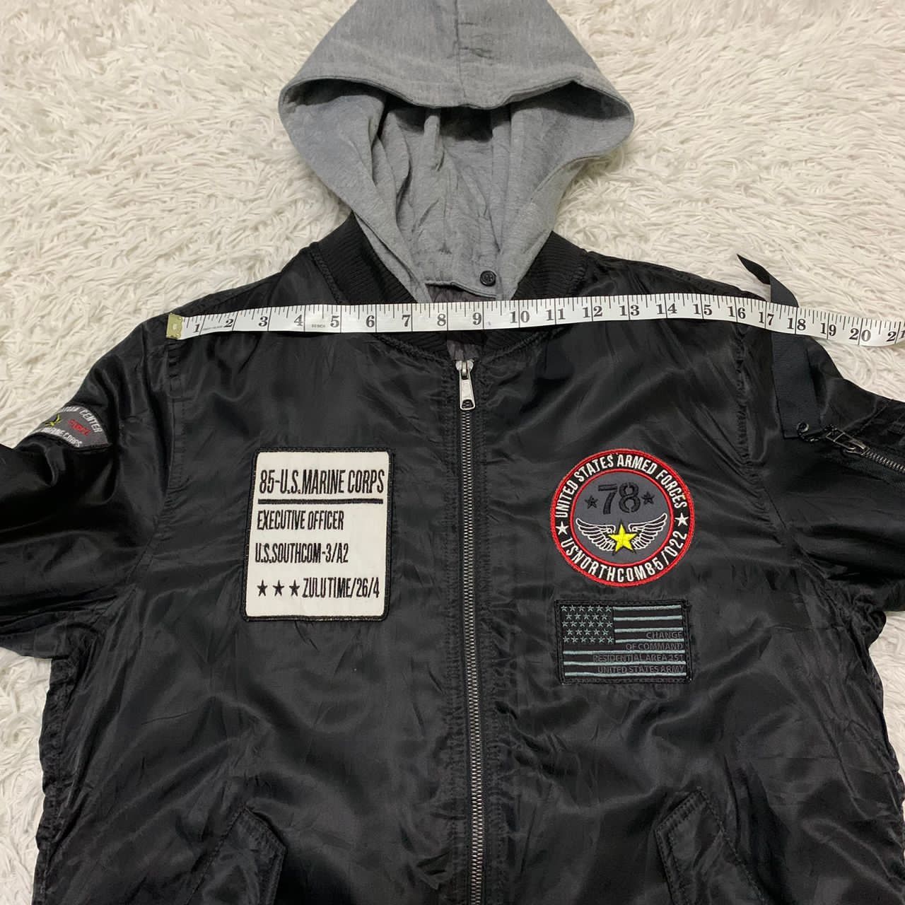 Japanese Brand Usaf Us Marine Corps Jacket With Hoodie Size US L / EU 52-54 / 3 - 9 Thumbnail