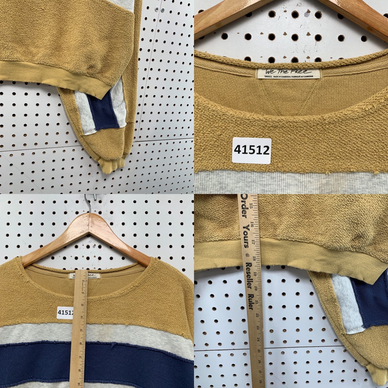 Free People We The Free People Palo Alto Women Sweatshirt S Brown Distressed Cropped 22x18.5 Size S / US 4 / IT 40 - 8 Thumbnail