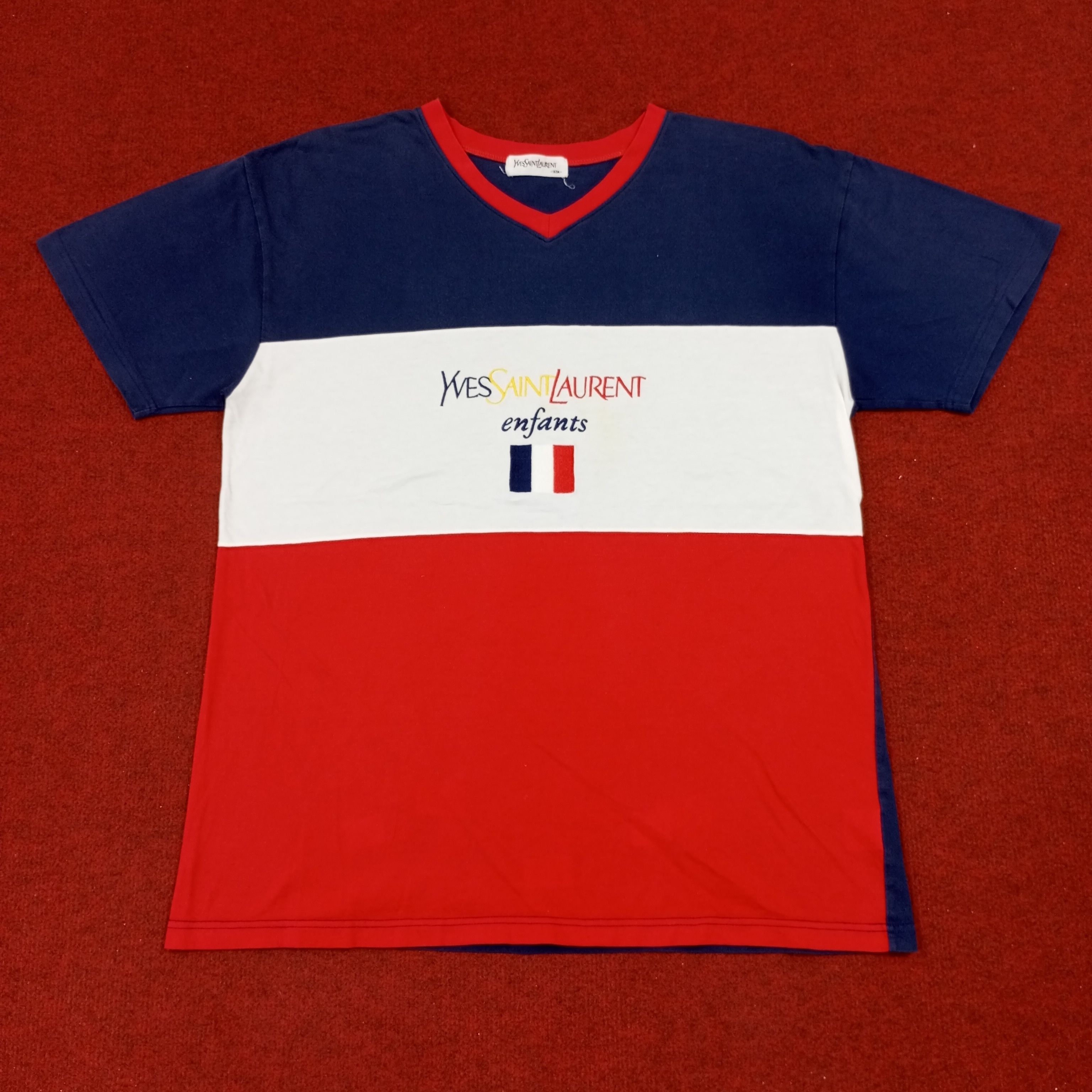 Vintage × Yves Saint Laurent Yves Saint Laurent Fashion Designer Brand Spellout Tshirt Size US L / EU 52-54 / 3 - 1 Thumbnail