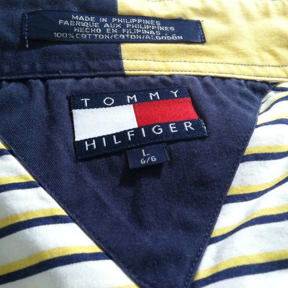 Tommy Hilfiger TOMMY HILFIGER MENS COTTON BUTTON DOWN CASUAL SHIRT SIZE: L Size US L / EU 52-54 / 3 - 7 Thumbnail