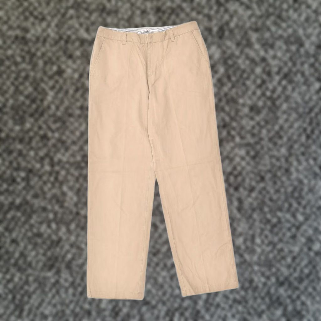 Tommy Hilfiger TOMMY HILFIGER Womens Straight Chino Trousers Beige Medium W36 L32 US 8 Size 32" / US 10 / IT 46 - 1 Thumbnail
