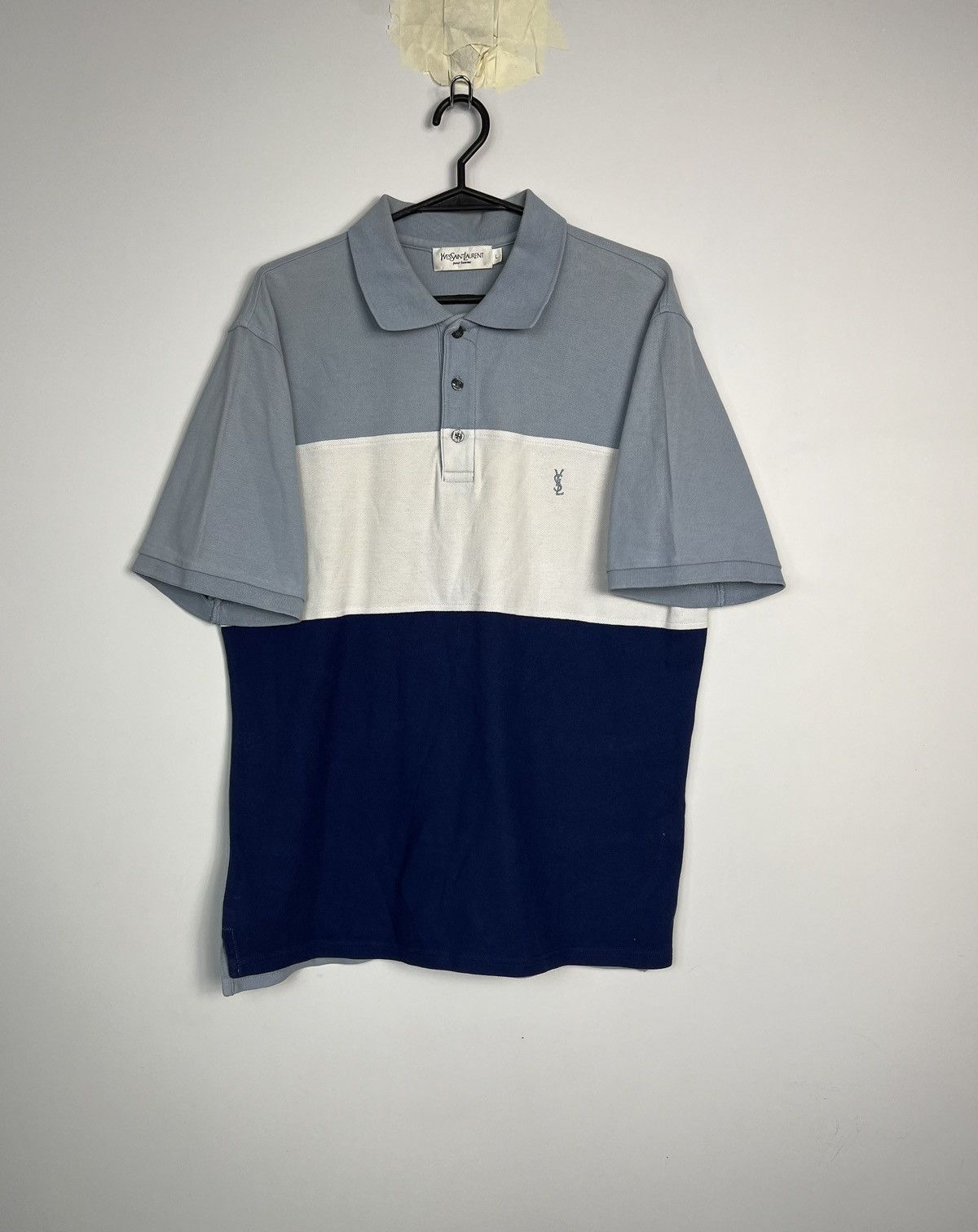 Yves Saint Laurent Polo Shirt Yves Saint Laurent YSL Logo Size US L / EU 52-54 / 3 - 1 Thumbnail