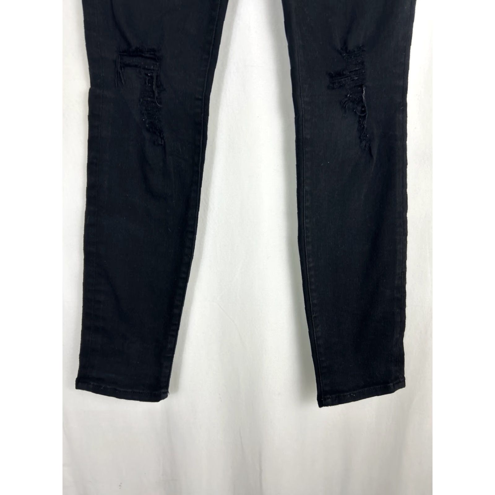 Vintage Rock And Republic Berlin Jeans Black Distressed Womens 8 29x30 Ankle Size ONE SIZE - 2 Thumbnail