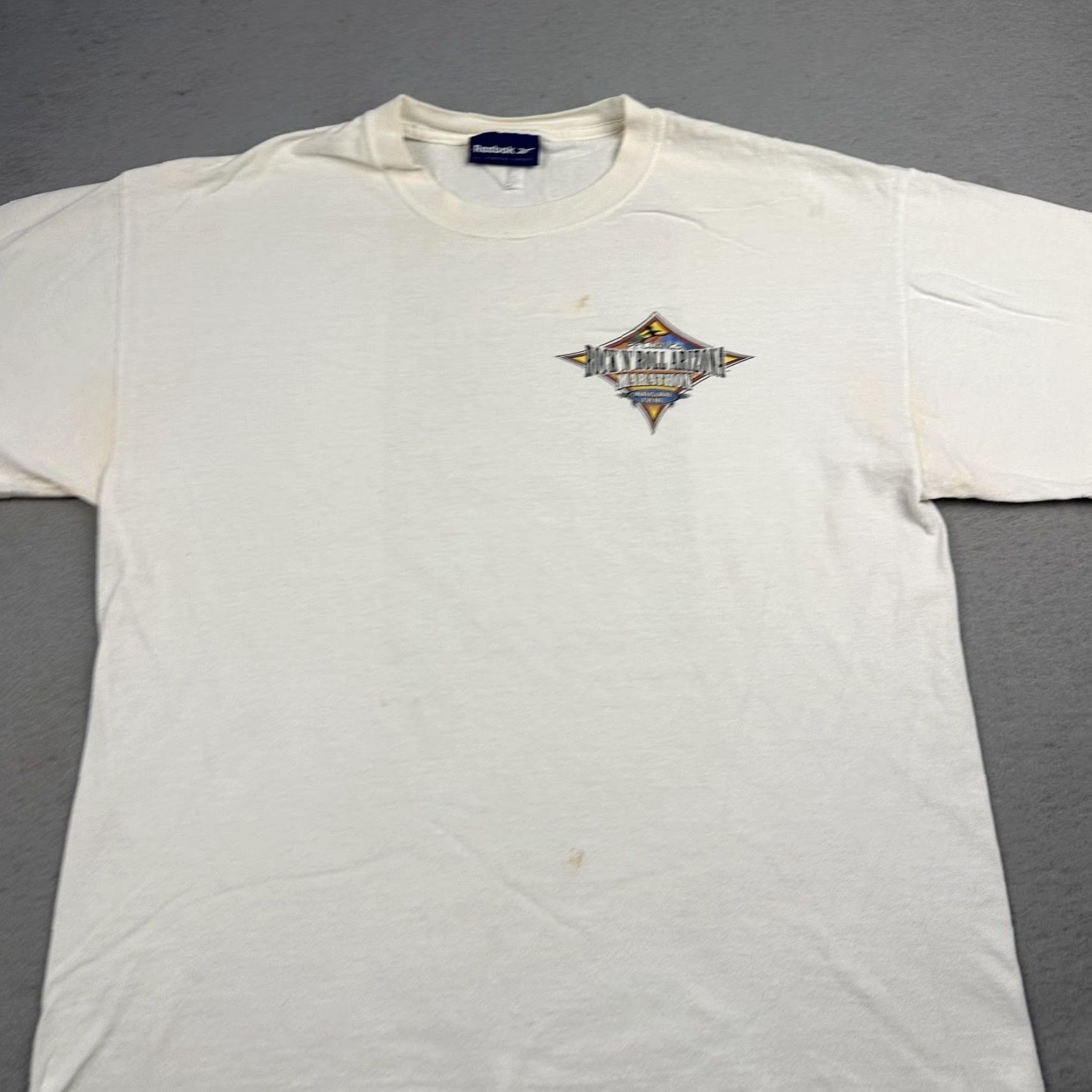 Reebok VINTAGE Reebok Shirt Mens Large White Rock N Roll Arizona Marathon Inaugural Event 2004 Crew Neck Short Sleeve Graphic Print 100% Cotton Size US L / EU 52-54 / 3 - 4 Thumbnail