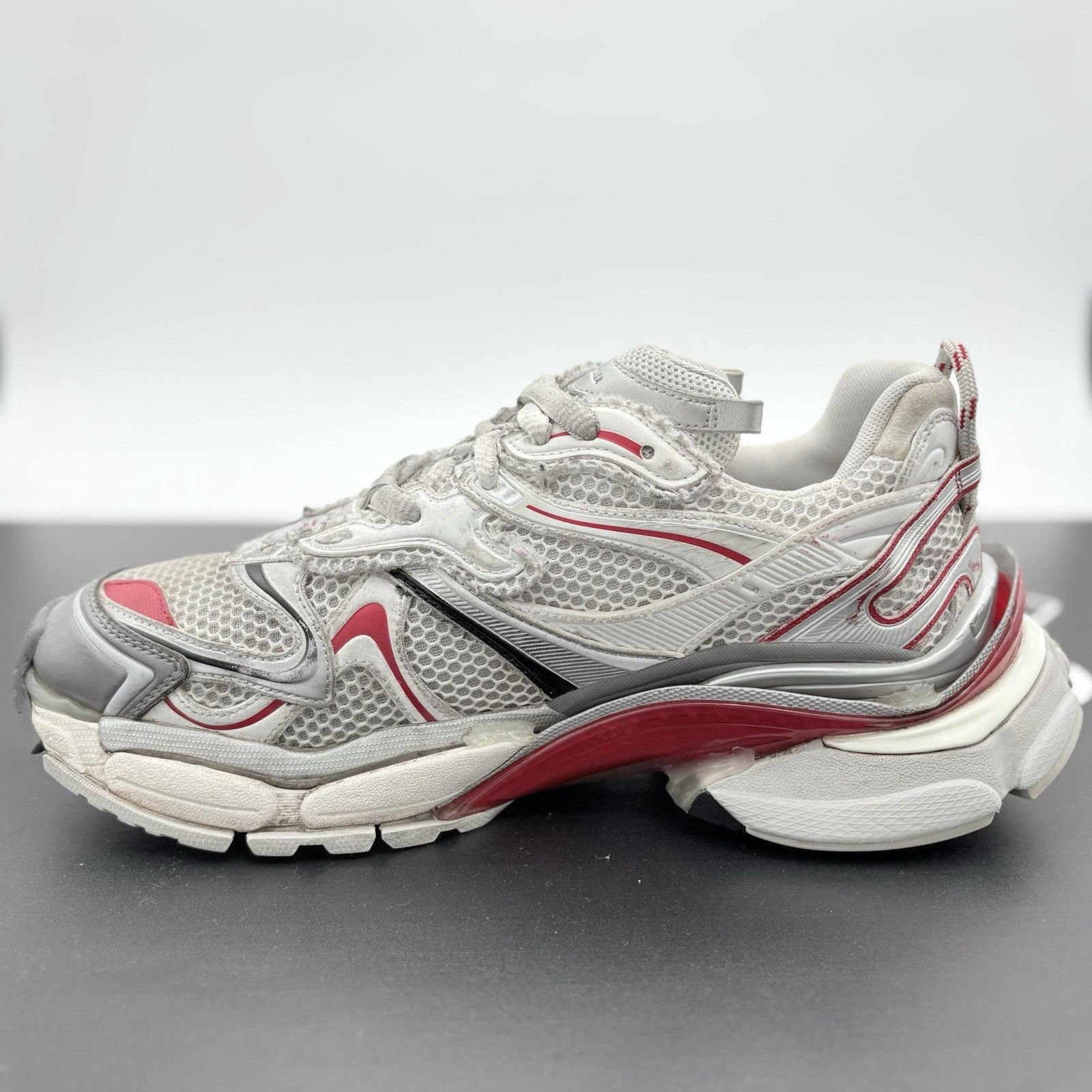 Balenciaga Balenciaga Runner 2.0 ' White Grey Red ' | GREAT CONDITION! Size US 11 / EU 44 - 4 Thumbnail