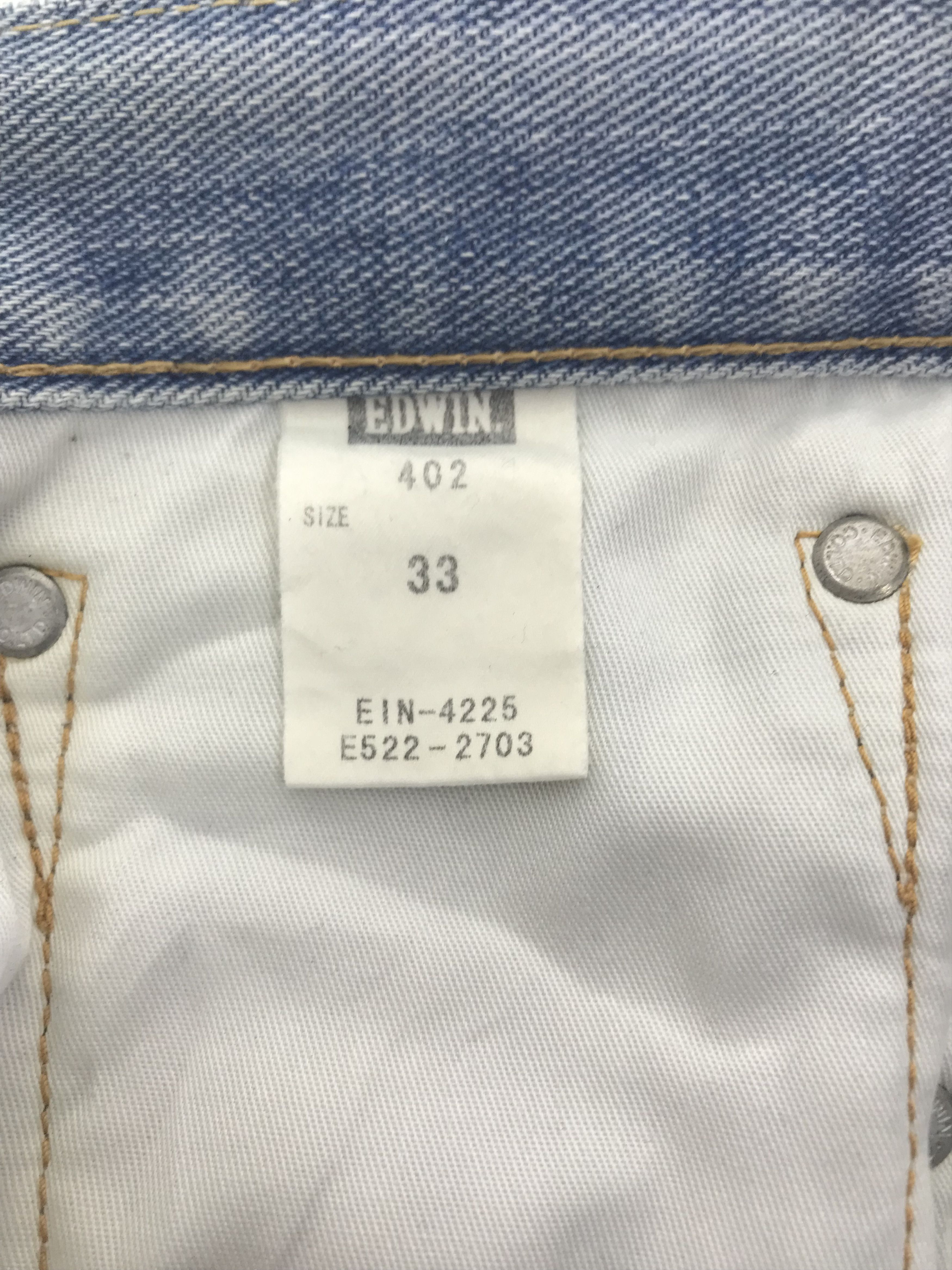 Edwin Vintage Edwin 402 Faded Blue Jeans Distressed Denim Size US 33 - 10 Thumbnail