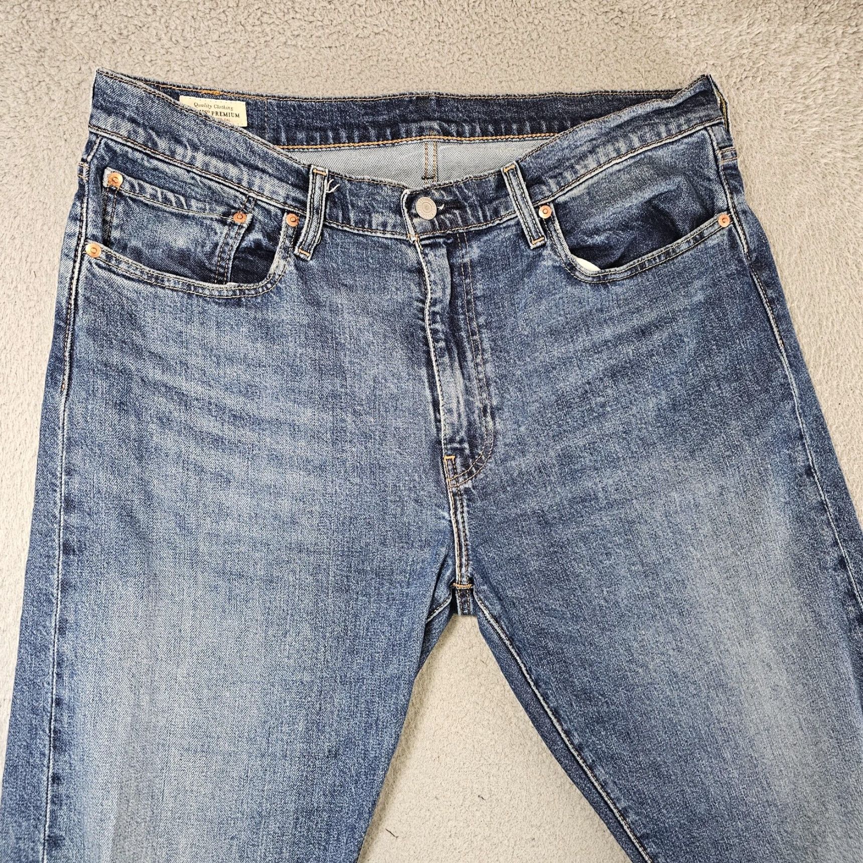 Levi's Levi's 502 Jeans 36x28 Blue Taper Fit Medium Wash Denim Mens Size US 36 / EU 52 - 2 Thumbnail