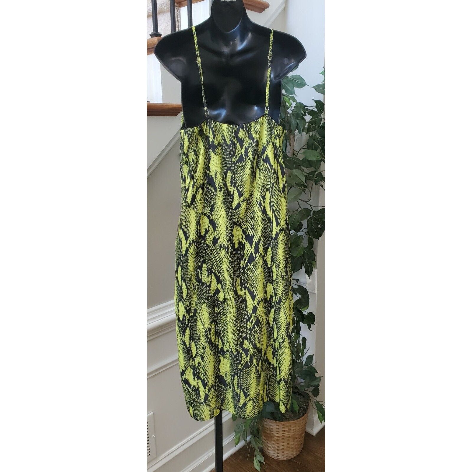 Other Sans Souci Snake Print Polyester V-Neck Knee Length Dress L Size L / US 10 / IT 46 - 6 Thumbnail