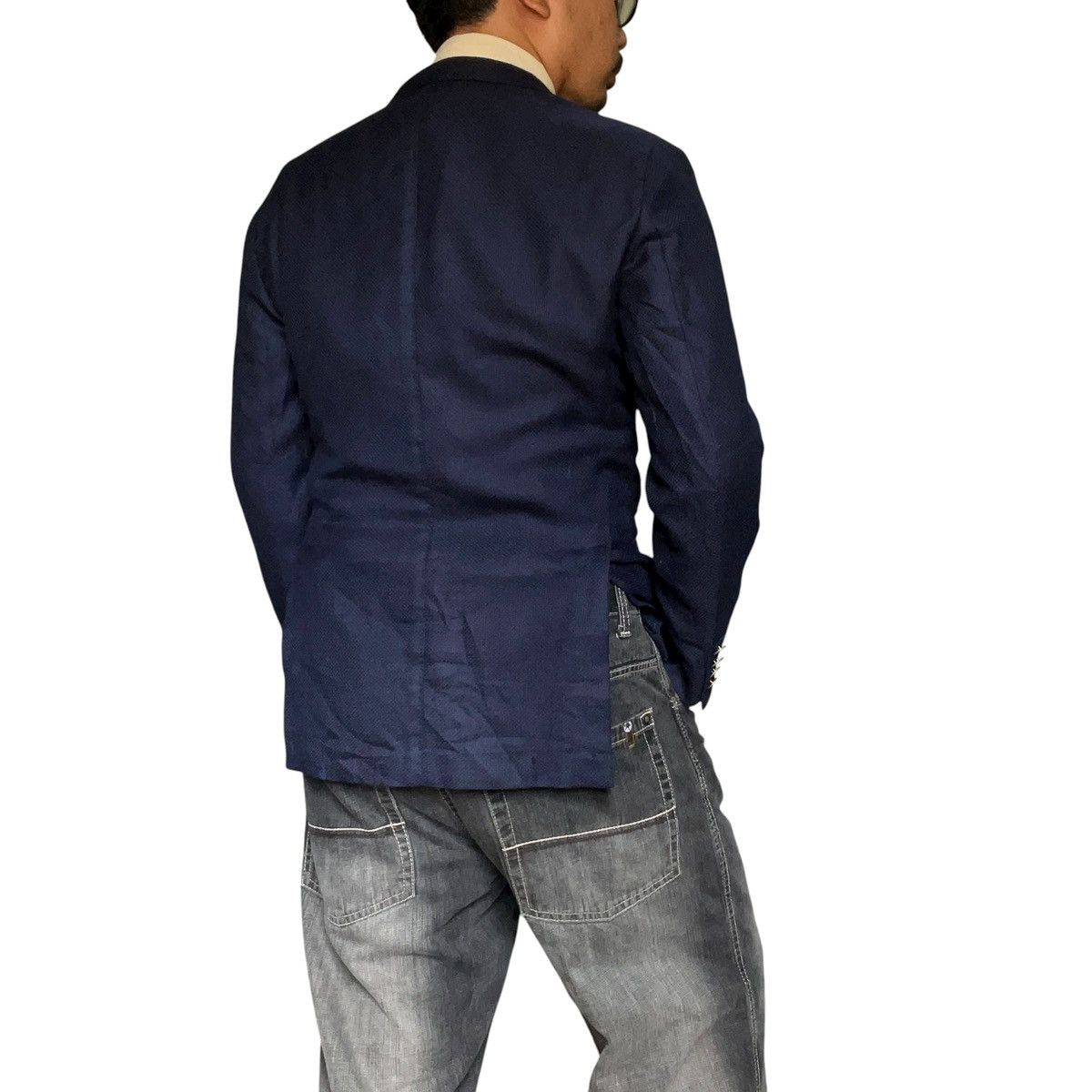 Boglioli 🇮🇹 Boglioli Milano Italy Blazer Virgin Wool Navy Blue Size US S / EU 44-46 / 1 - 3 Thumbnail