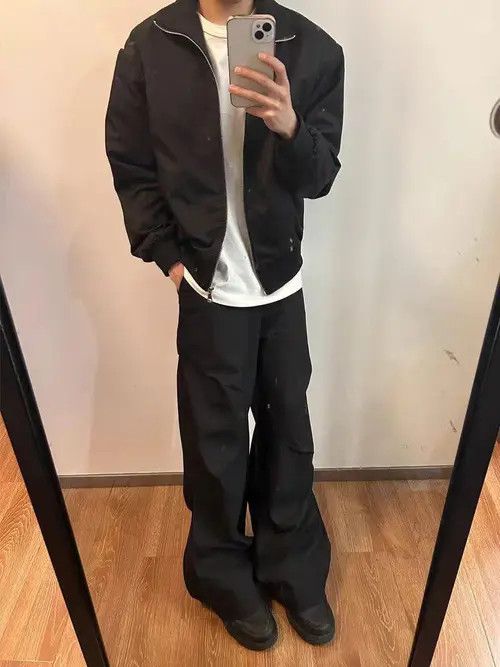 VIBE Heavy duty pleated design micro flare casual baggy pants Size US 30 / EU 46 - 4 Thumbnail