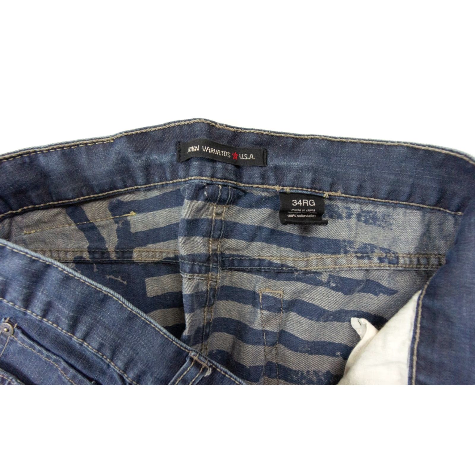 John Varvatos John Varvatos Jeans Mens 34x32 Blue Denim Straight Leg Casual Pants Size US 34 / EU 50 - 5 Thumbnail