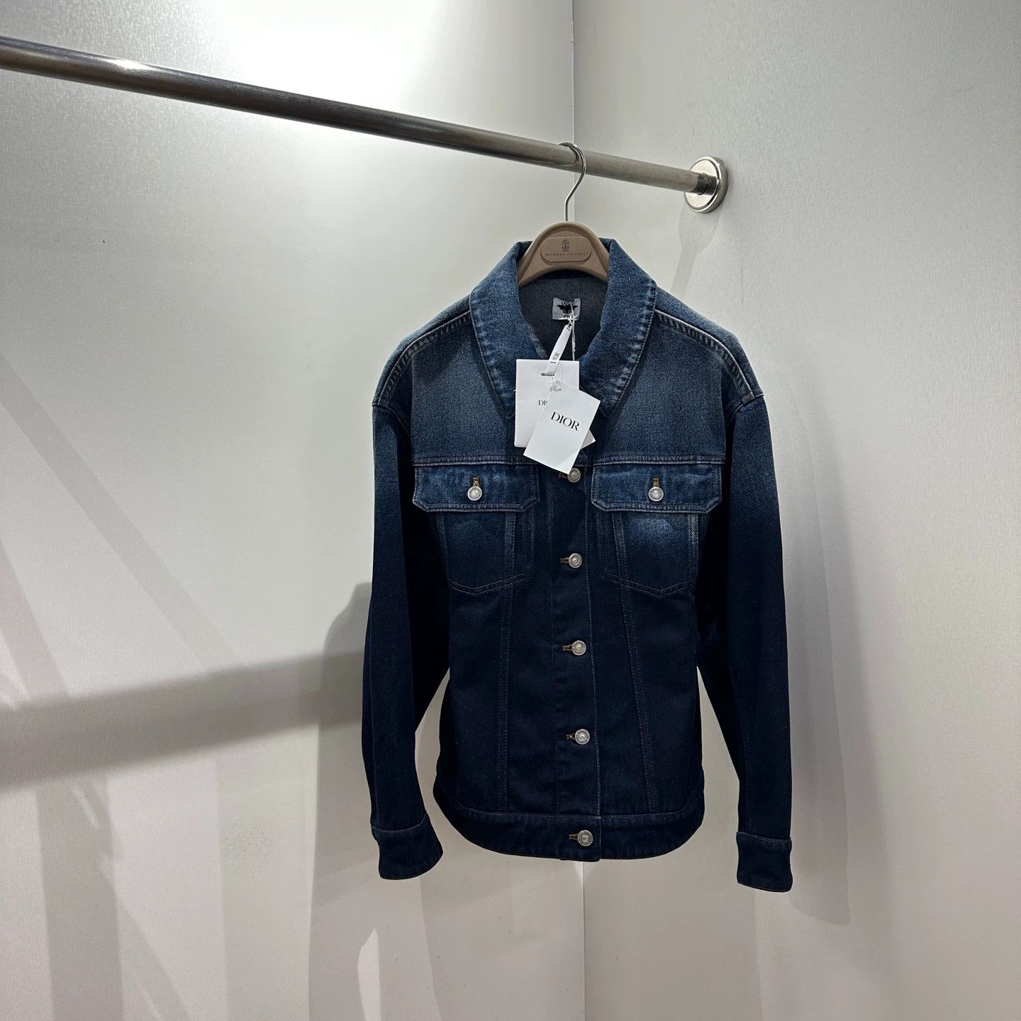 Christian Dior Monsieur Christian Dior may354 24SS Embroidered Belt Denim Jacket 34 Size XS / US 0-2 / IT 36-38 - 1 Thumbnail