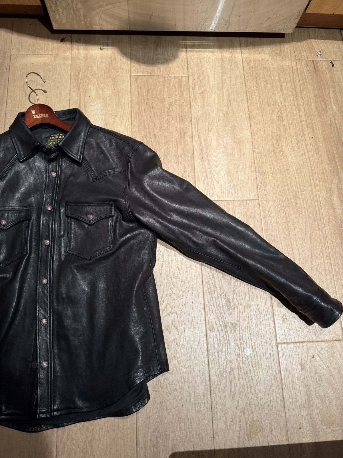 Iron Heart IRON HEART DEERSKIN SNAP SHIRT - BLACK Size 44 Size US XL / EU 56 / 4 - 2 Thumbnail