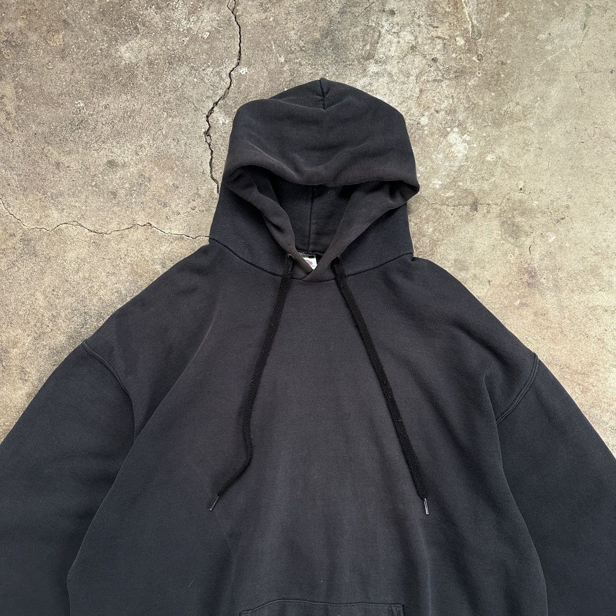 Fruit Of The Loom Vintage Washed Blank Hoodie Vintage Boxy XL 90s Size US XL / EU 56 / 4 - 3 Thumbnail