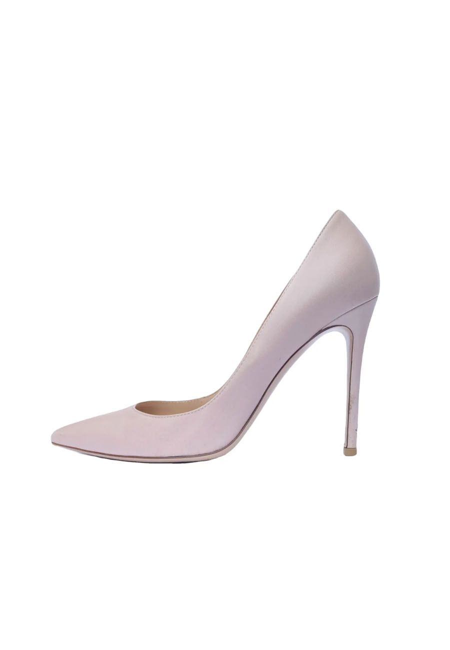 Gianvito Rossi Gianvito Rossi Beige Gianvito 105 Leather Pumps Size US 7.5 / IT 37.5 - 1 Thumbnail