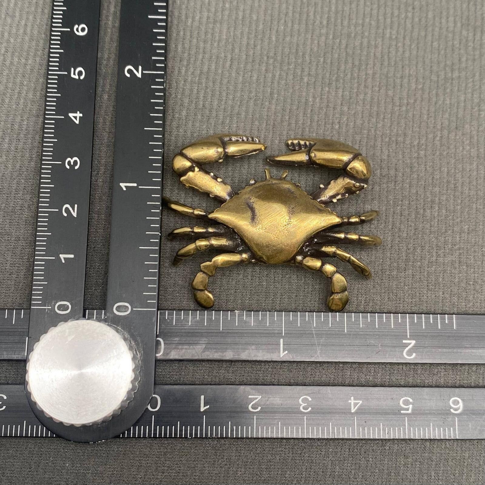 The Unbranded Brand Brass Crab Figurine Miniature Statue Size ONE SIZE - 4 Thumbnail