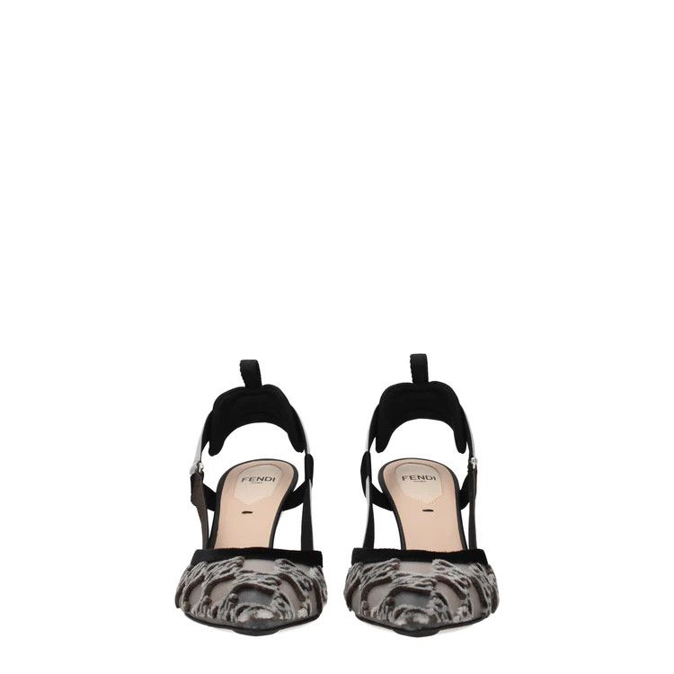 Fendi ob1o1e1124 Net Transparent Sandals in Grey & Black Size US 5 / IT 35 - 3 Thumbnail