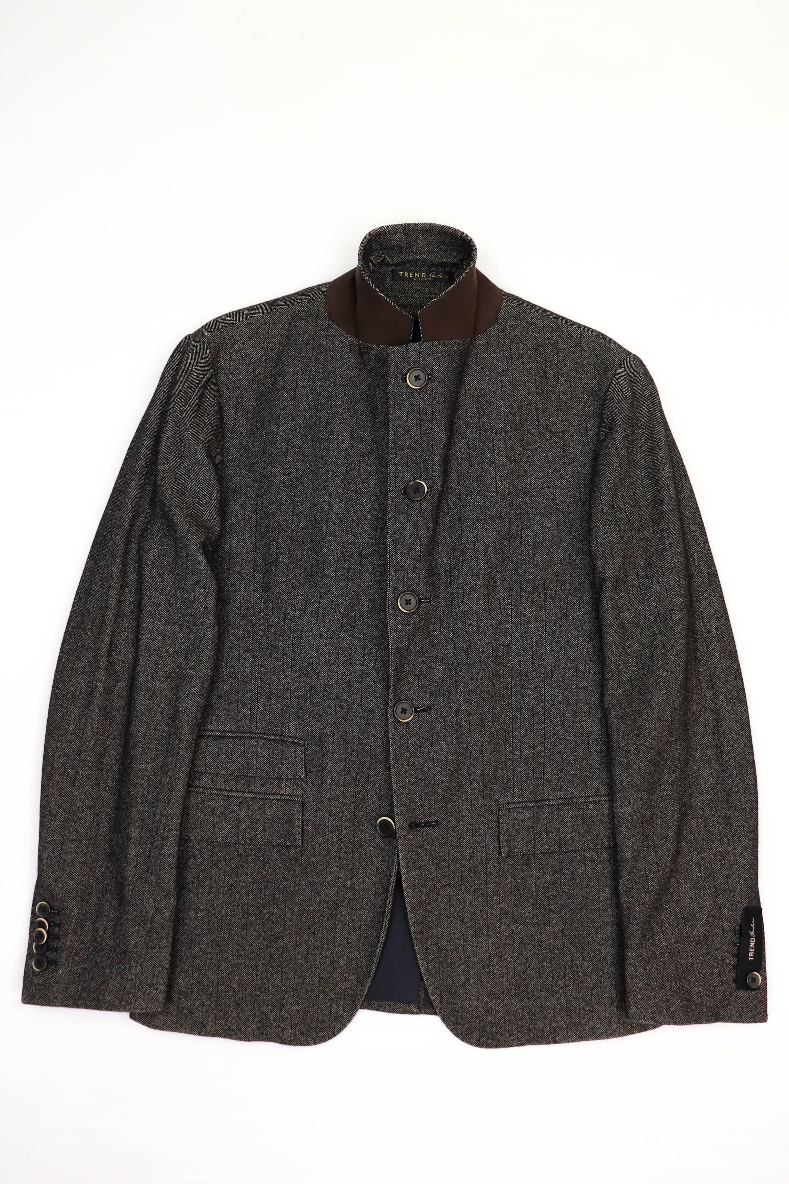 Corneliani Corneliani Trend Herringbone Wool Sport Coat Blazer Jacket Size US M / EU 48-50 / 2 - 2 Thumbnail