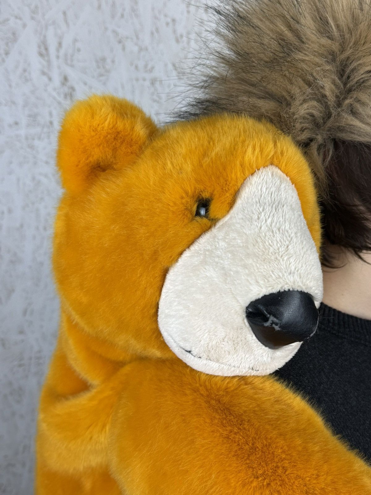 Dolce & Gabbana Dolce & Gabbana Faux Fur Teddy Bear Animal Backpack Orange Size ONE SIZE - 5 Thumbnail